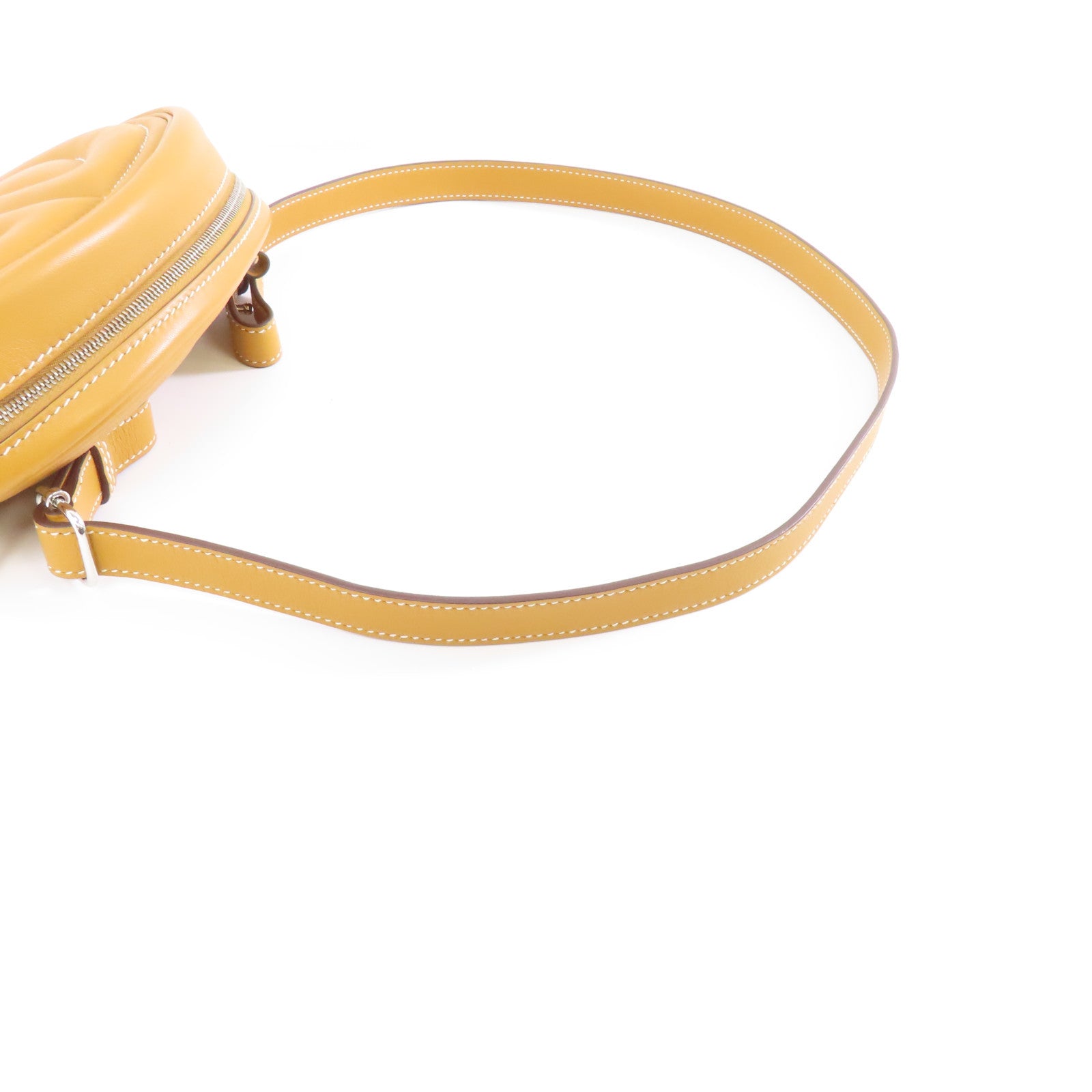 HERMES Swift皮革In The Loop Belt Bag銀扣肩背袋Sesame/Lime/棕色/黃色