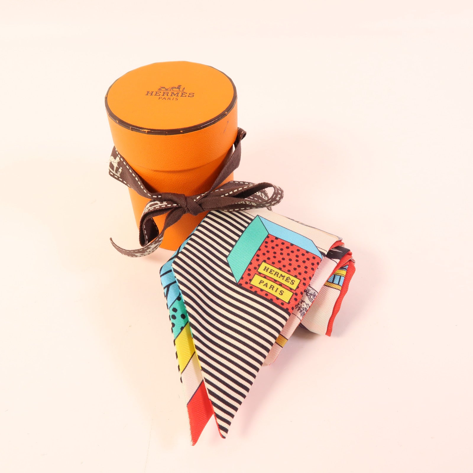 HERMES 【激減優惠】絲質Twilly絲巾