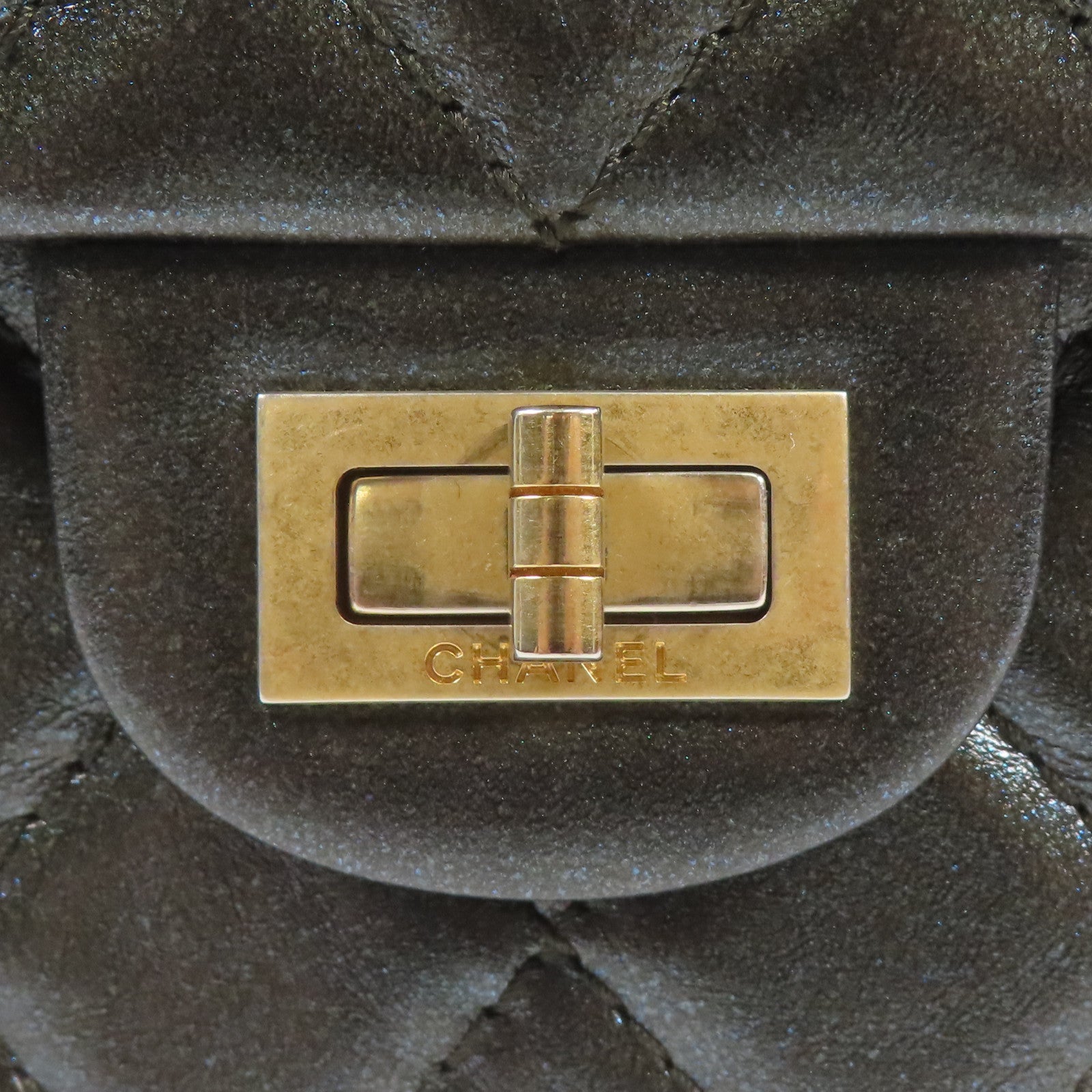 CHANEL 牛皮皮革2.55金扣鏈帶肩背袋