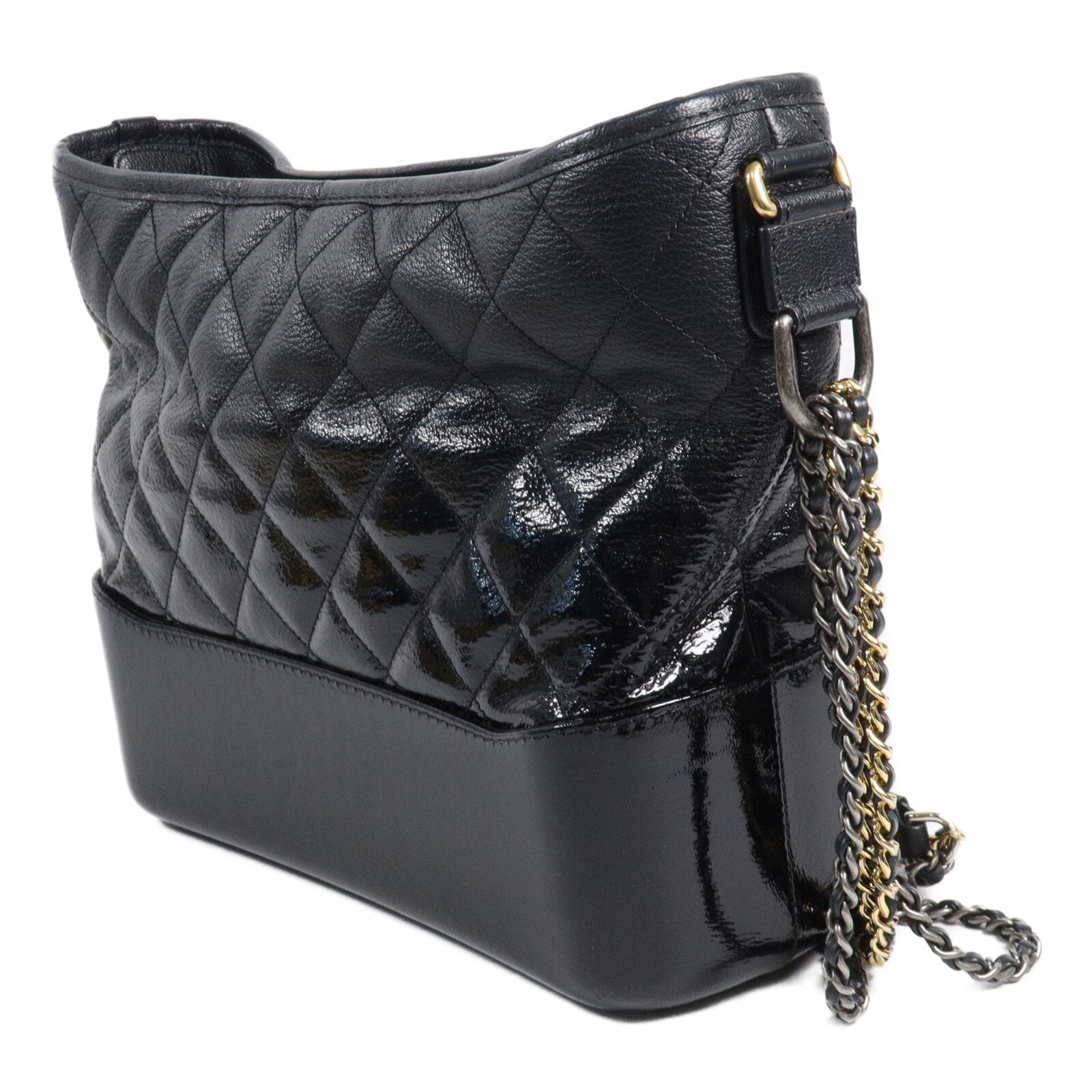 CHANEL 牛皮皮革Gabrielle Hobo Bag鏈帶肩背袋