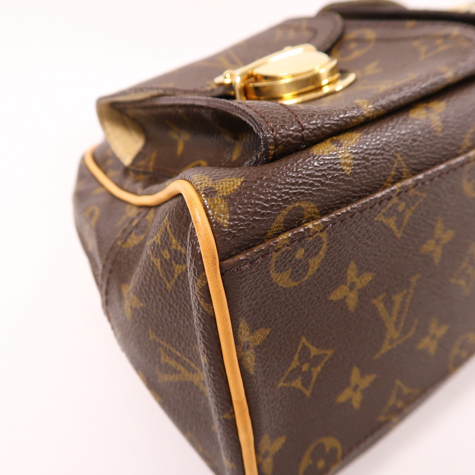 LOUIS VUITTON Monogram Manhattan PM手挽袋棕色