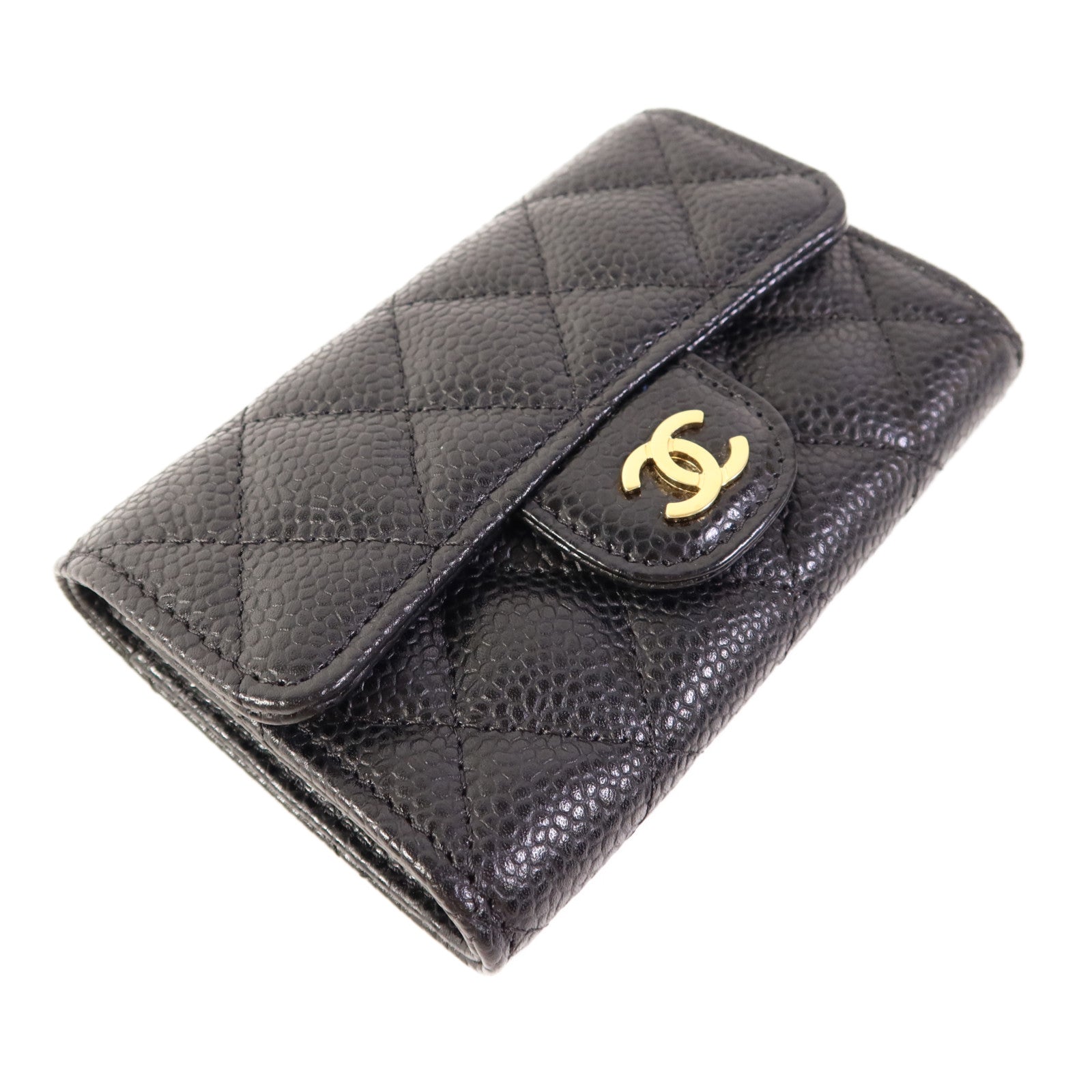 CHANEL 牛皮皮革Card Case金扣卡片套