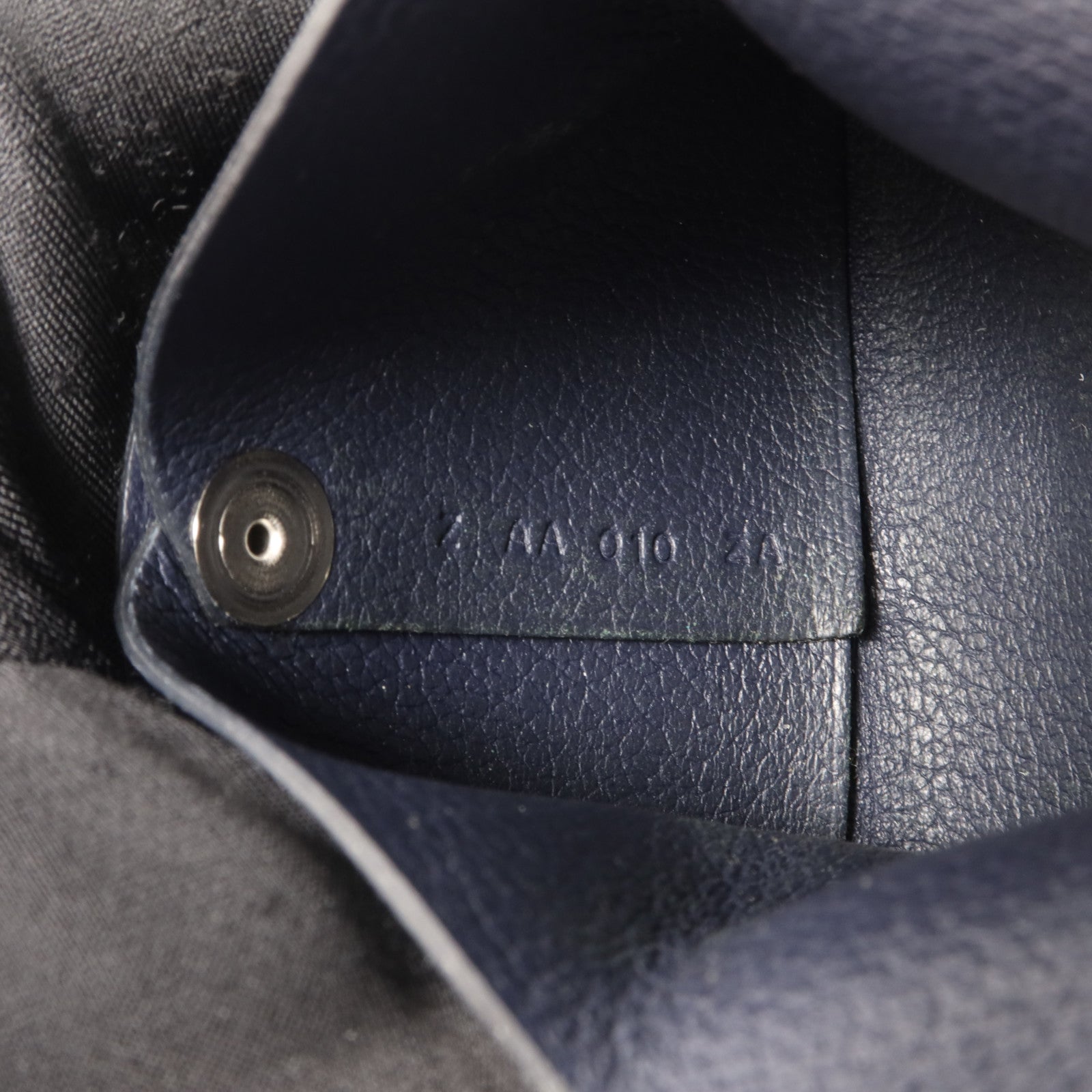HERMES Evercolor皮革Bastia零錢包Bleu Nuit