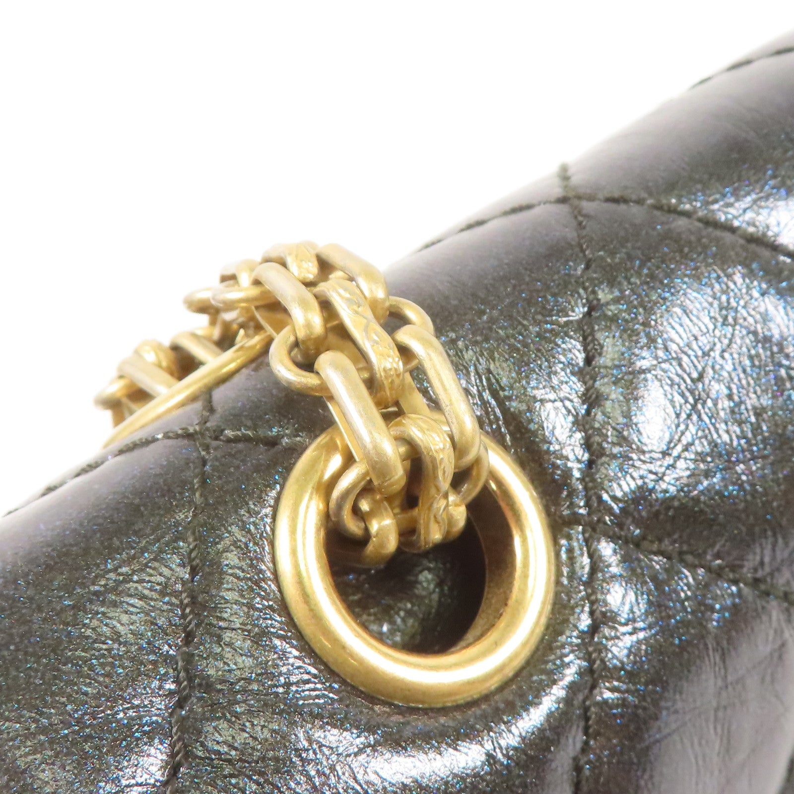 CHANEL 牛皮皮革2.55金扣鏈帶肩背袋