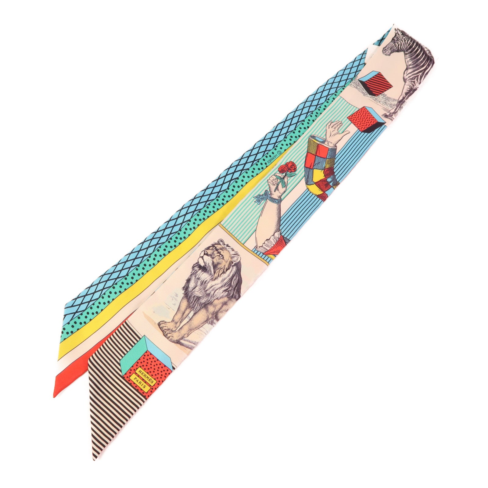 HERMES 【激減優惠】絲質Twilly絲巾