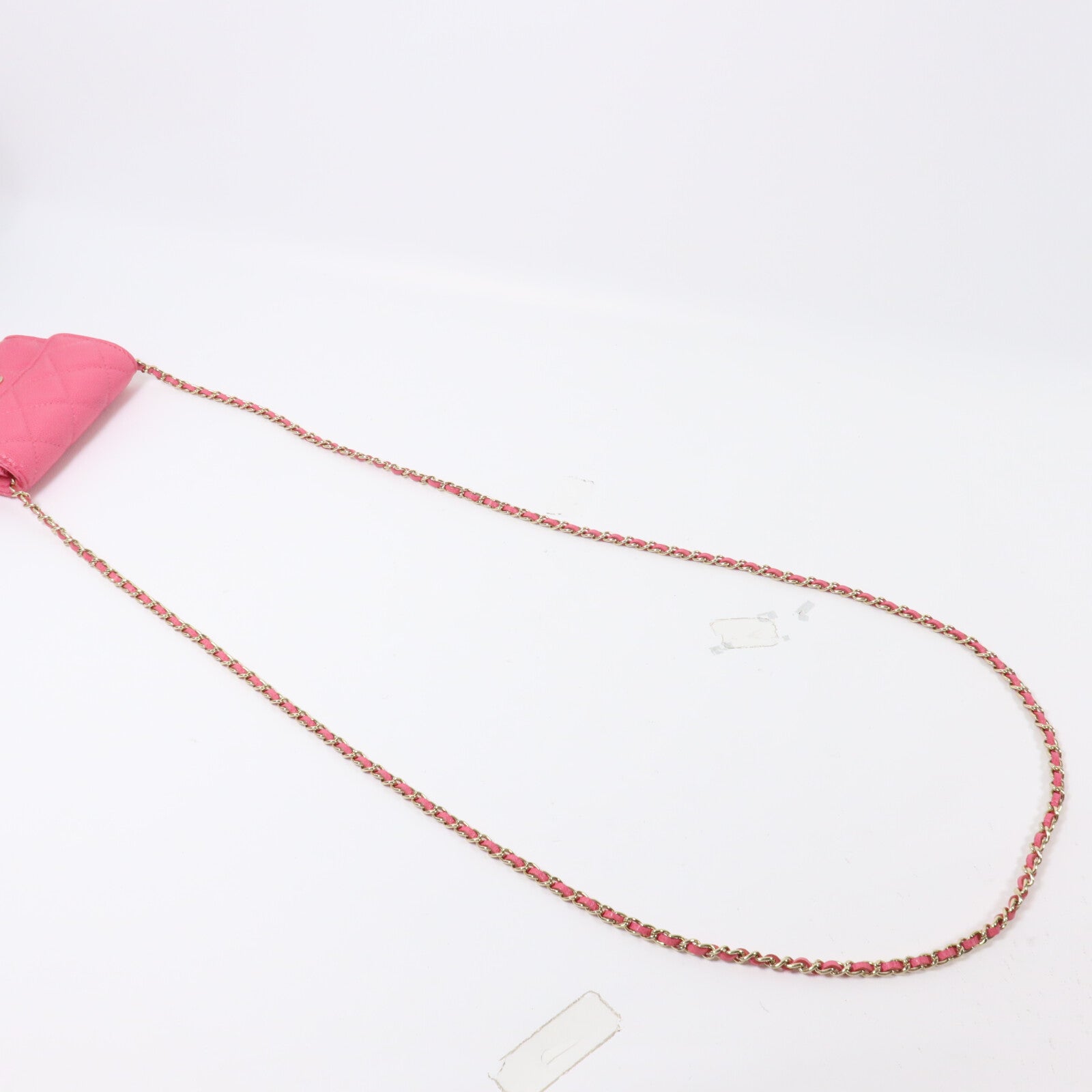CHANEL 牛皮皮革Quiled Flap Card Holder On Chain鏈帶肩背袋