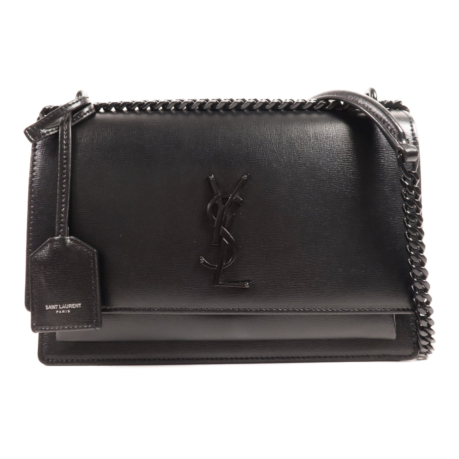 YVES SAINT LAURENT 牛皮皮革Sunset Medium鏈帶肩背袋