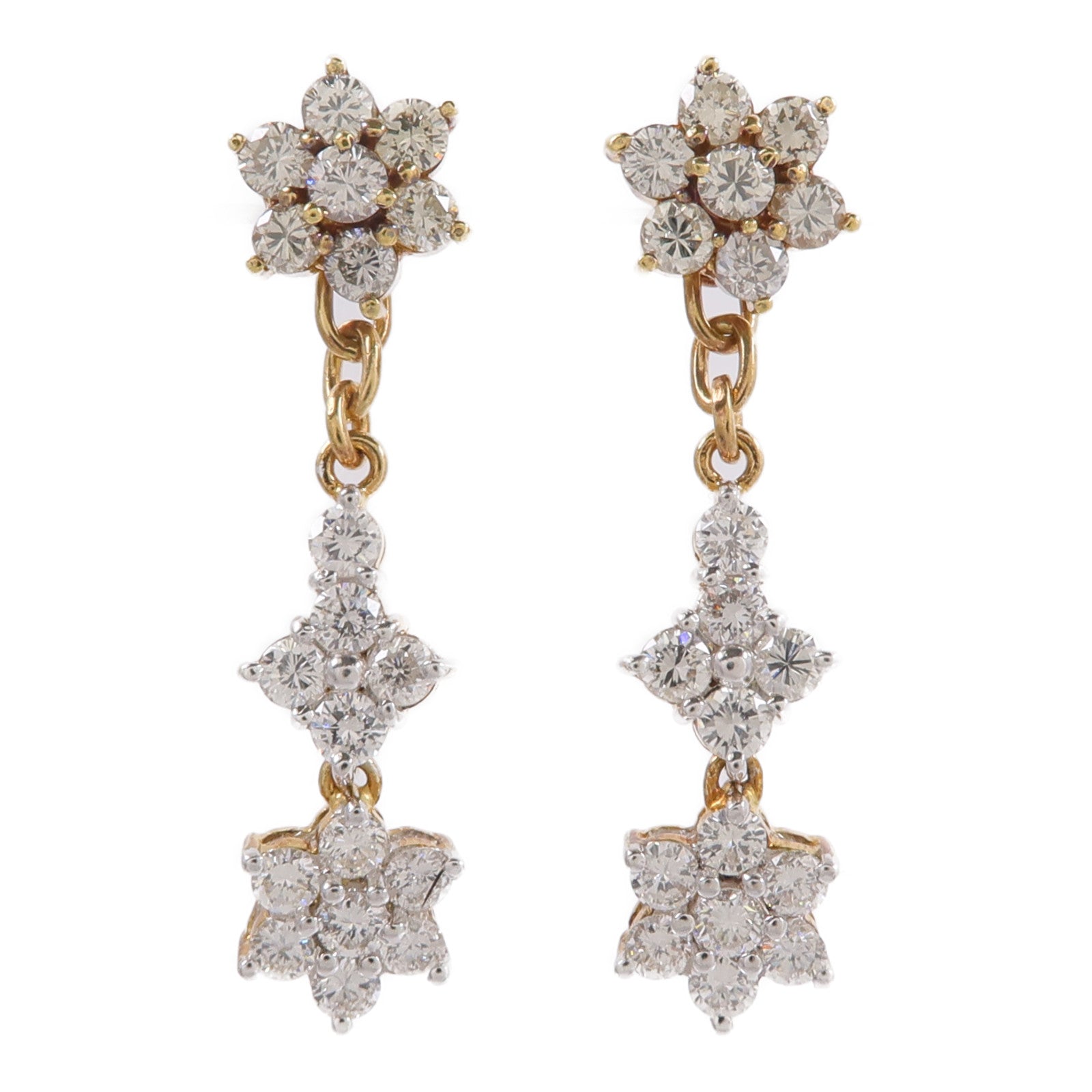 JEWELRY 18K黃金/白金Diamond Earring鑽石耳環