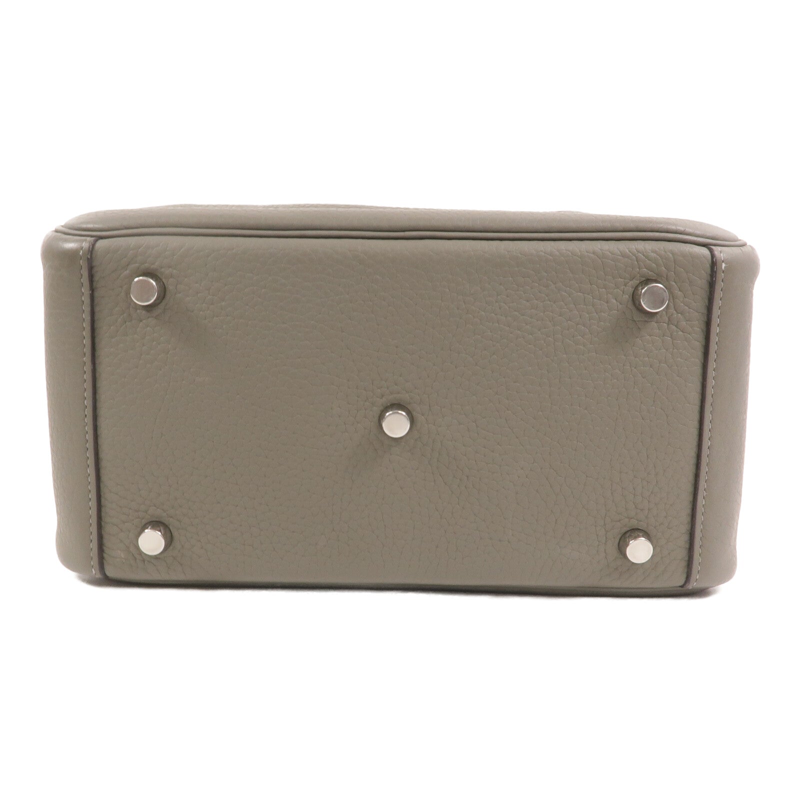 HERMES Clemence皮革Lindy 26手挽肩背兩用袋Gris Meyer