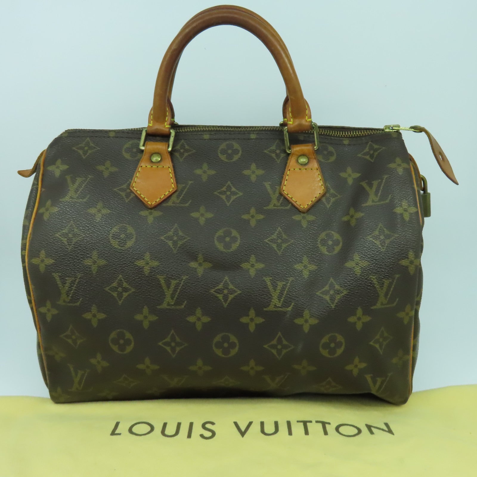 LOUIS VUITTON 【激減優惠】Monogram Speedy 30金扣手挽袋啡色