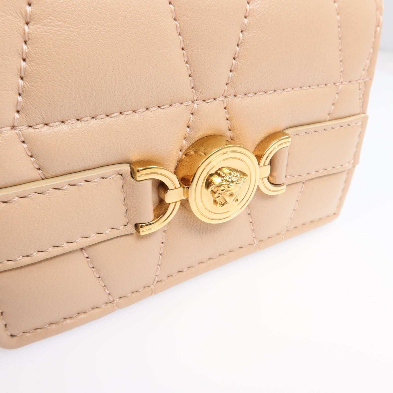 VERSACE 羊皮皮革Medusa '95 Fold Wallet金扣錢包