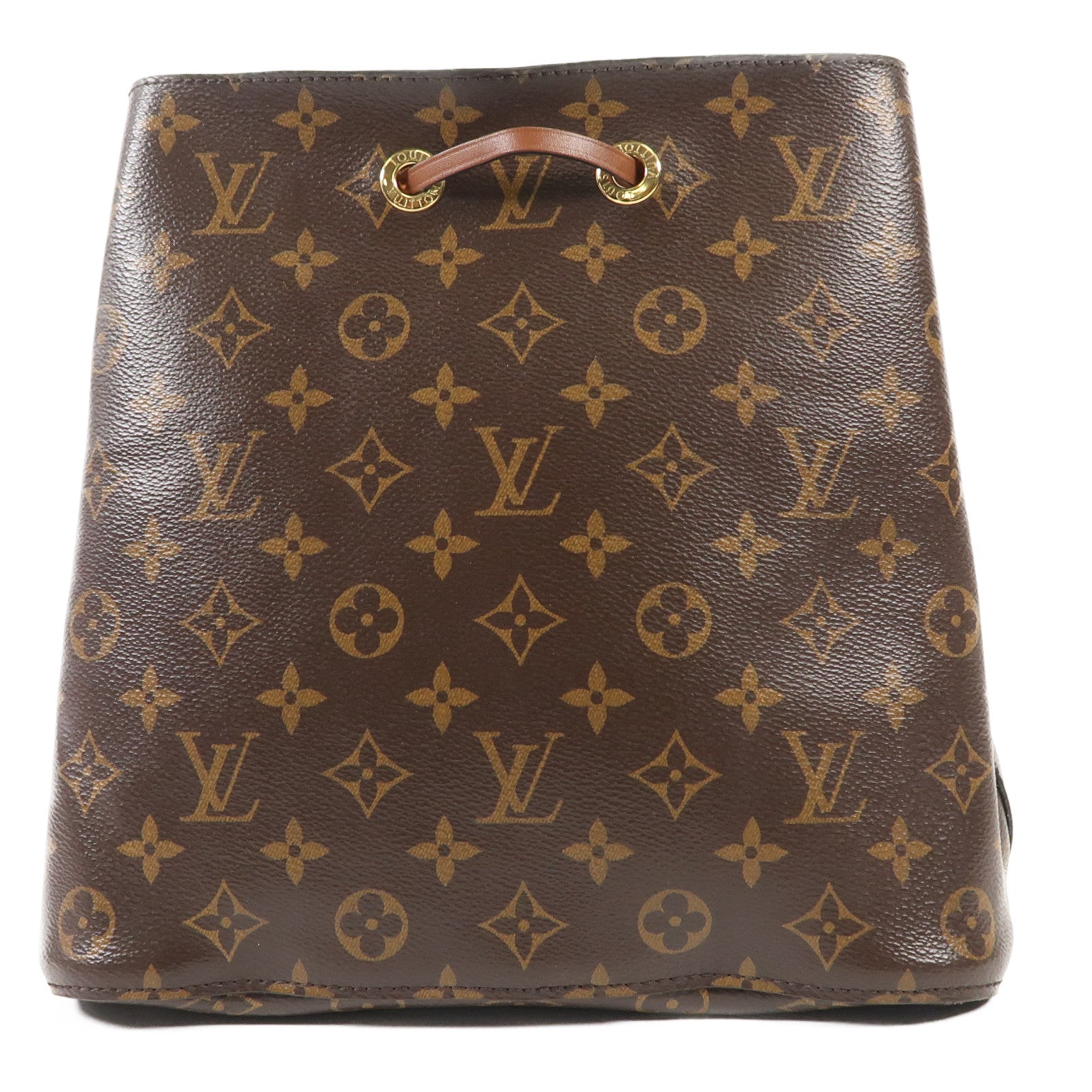 LOUIS VUITTON Monogram NeoNoe MM金扣肩背袋棕色