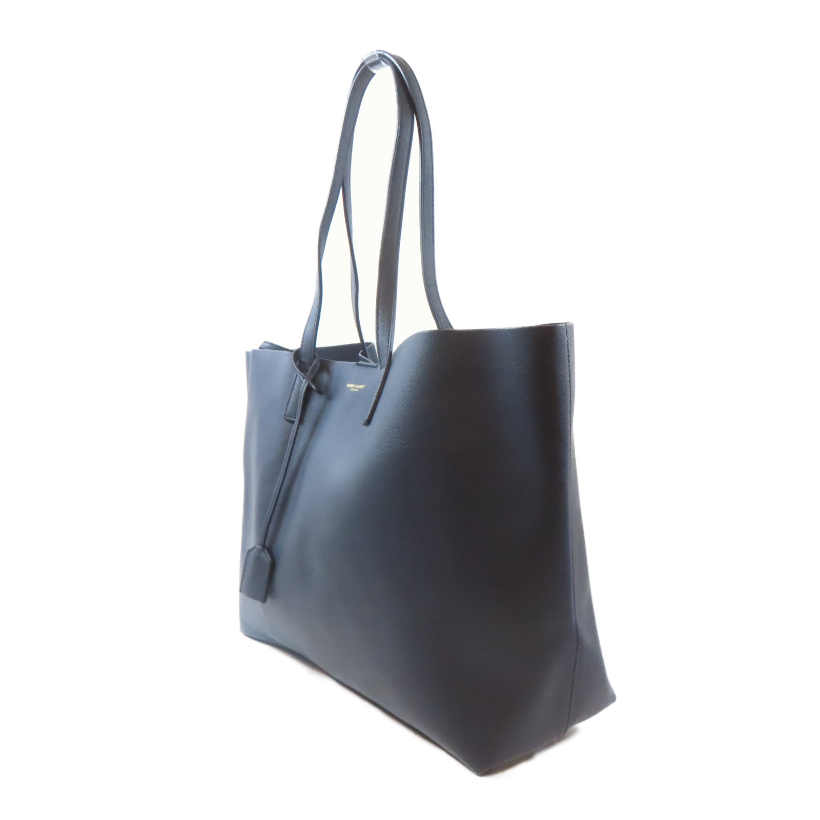 YVES SAINT LAURENT 牛皮皮革Tote Bag金扣肩背袋黑色