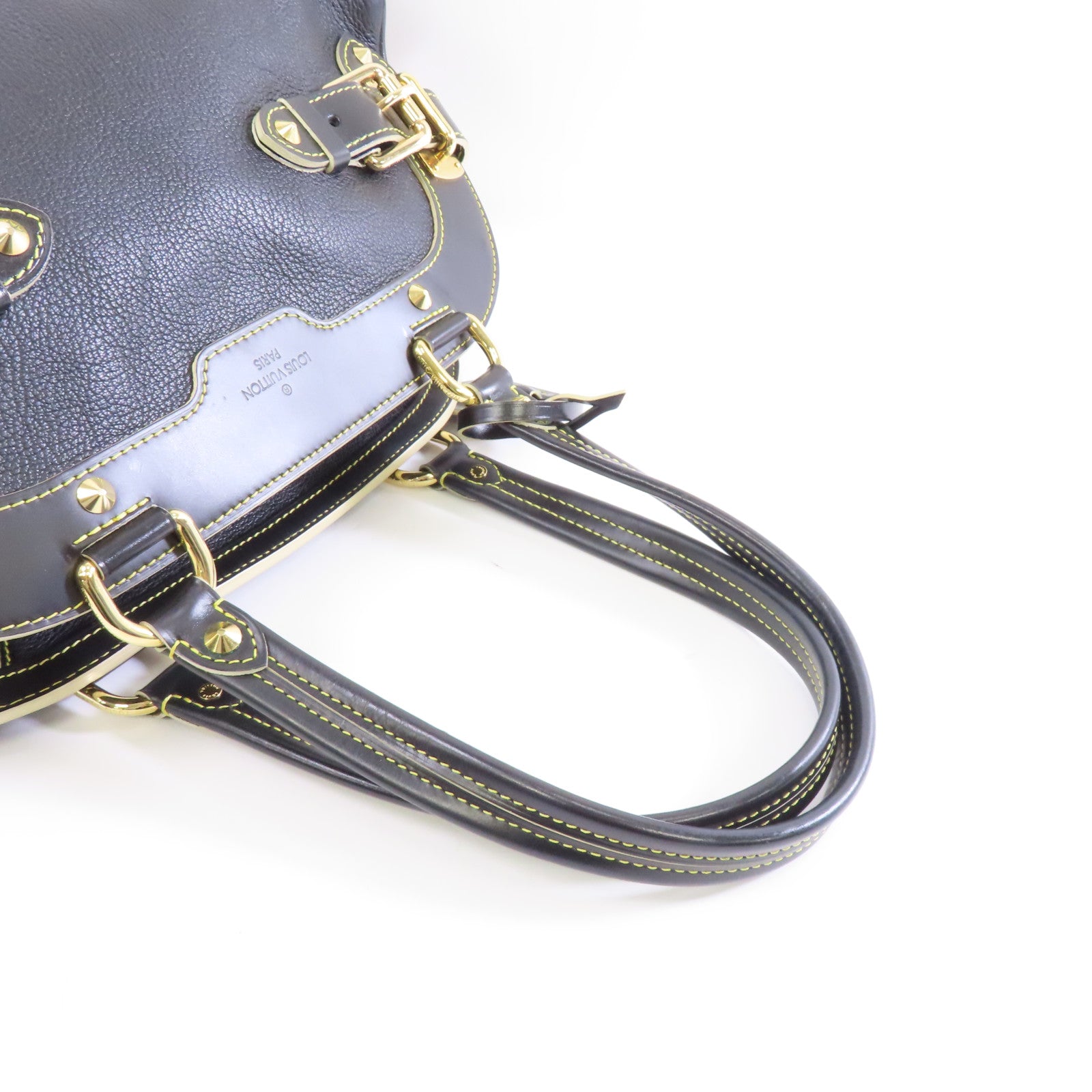 LOUIS VUITTON Suhari皮革Le Radieux金扣手挽袋黑色