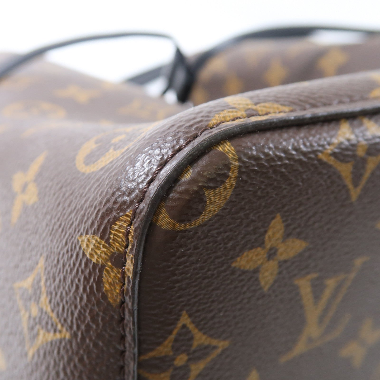 LOUIS VUITTON Monogram Neo Noe MM金扣肩背袋啡色/黑色