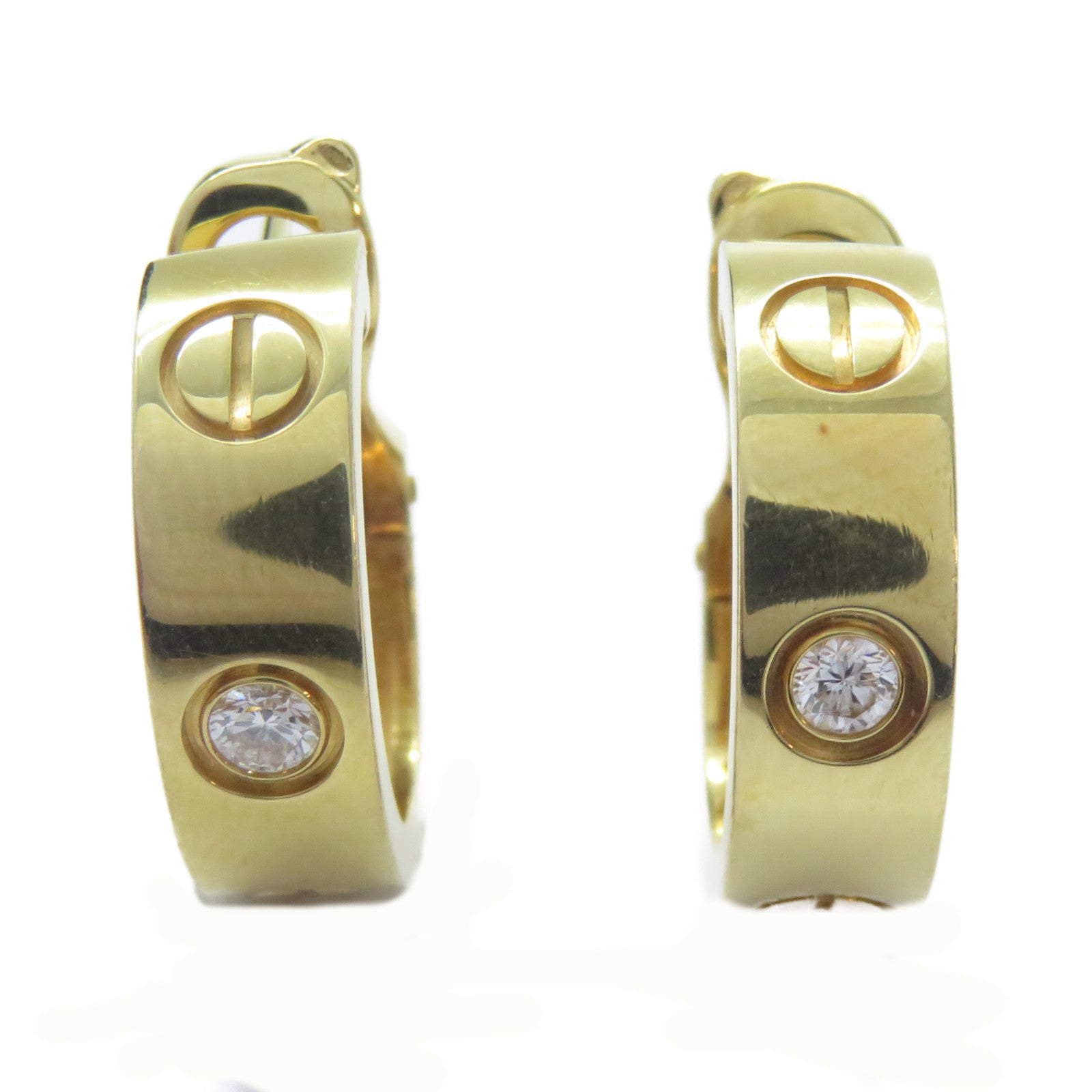 CARTIER 18K金Love Diamond Earrings鑽石耳環