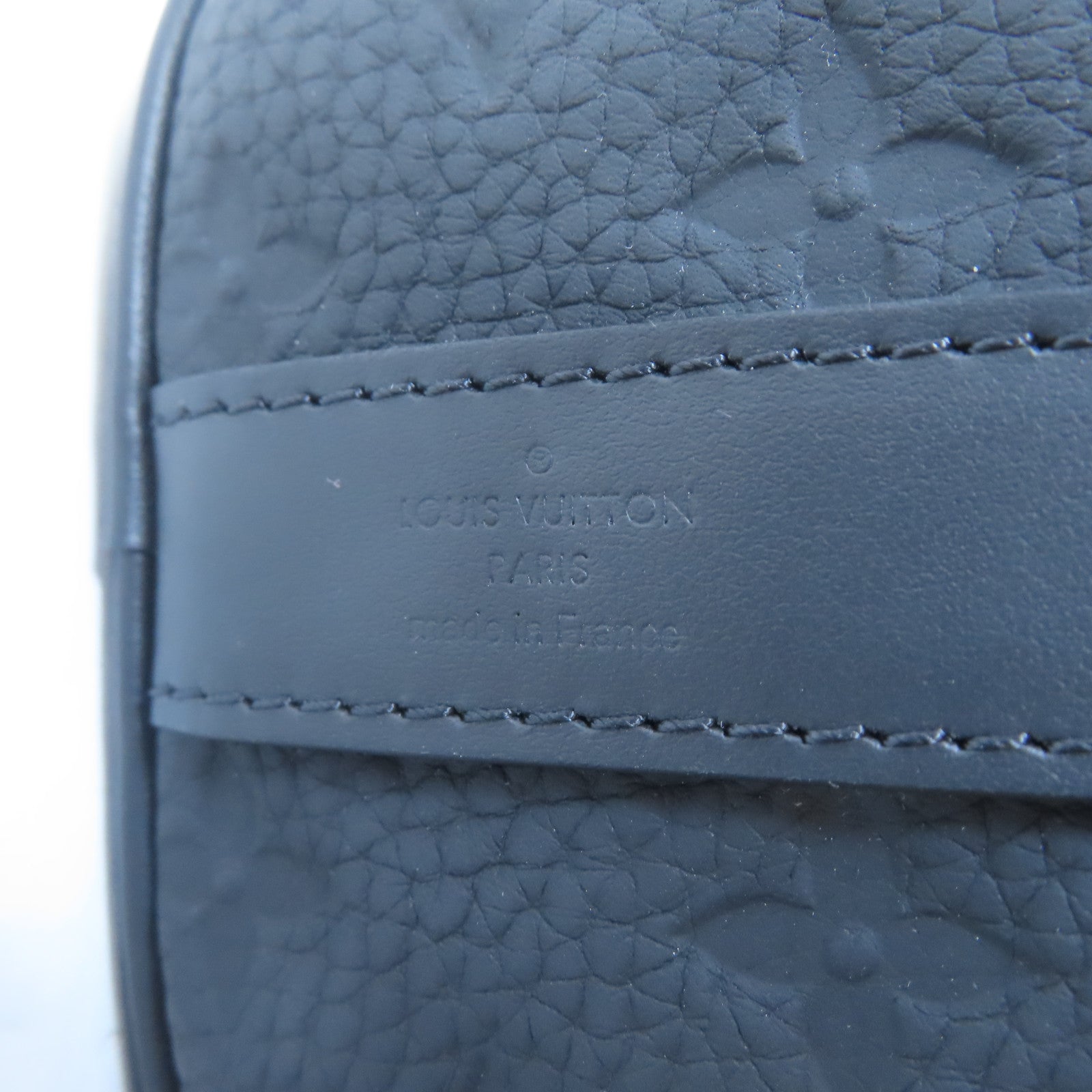 LOUIS VUITTON Monogram Taurillon Keepall Bandoliere 25手挽肩背兩用袋黑色