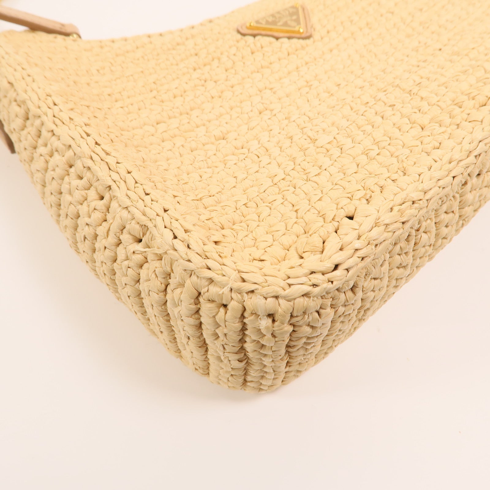 PRADA Raffia Re-Edition 2025金扣手挽肩背兩用袋