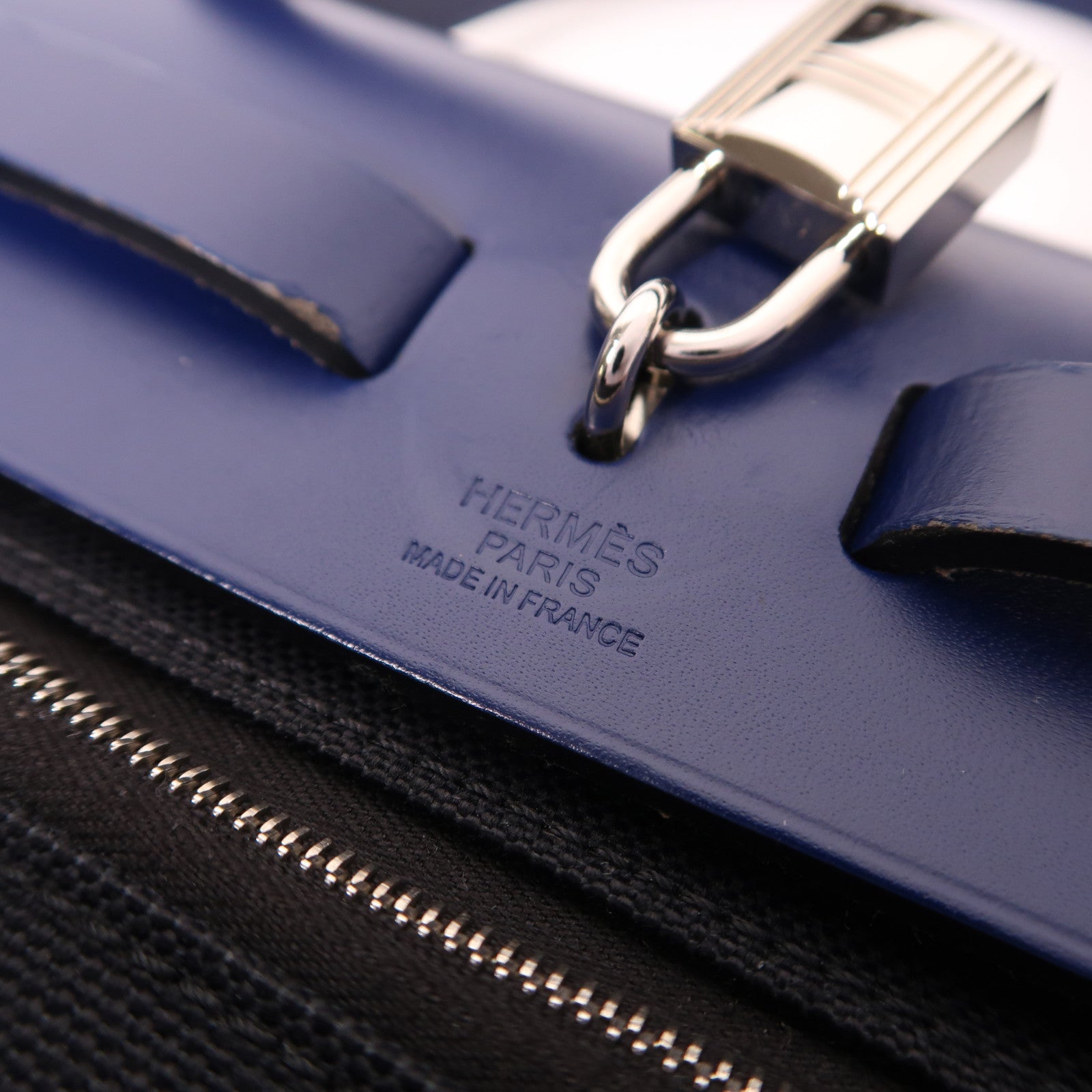 HERMES 帆布Herbag PM銀扣手挽肩背兩用袋