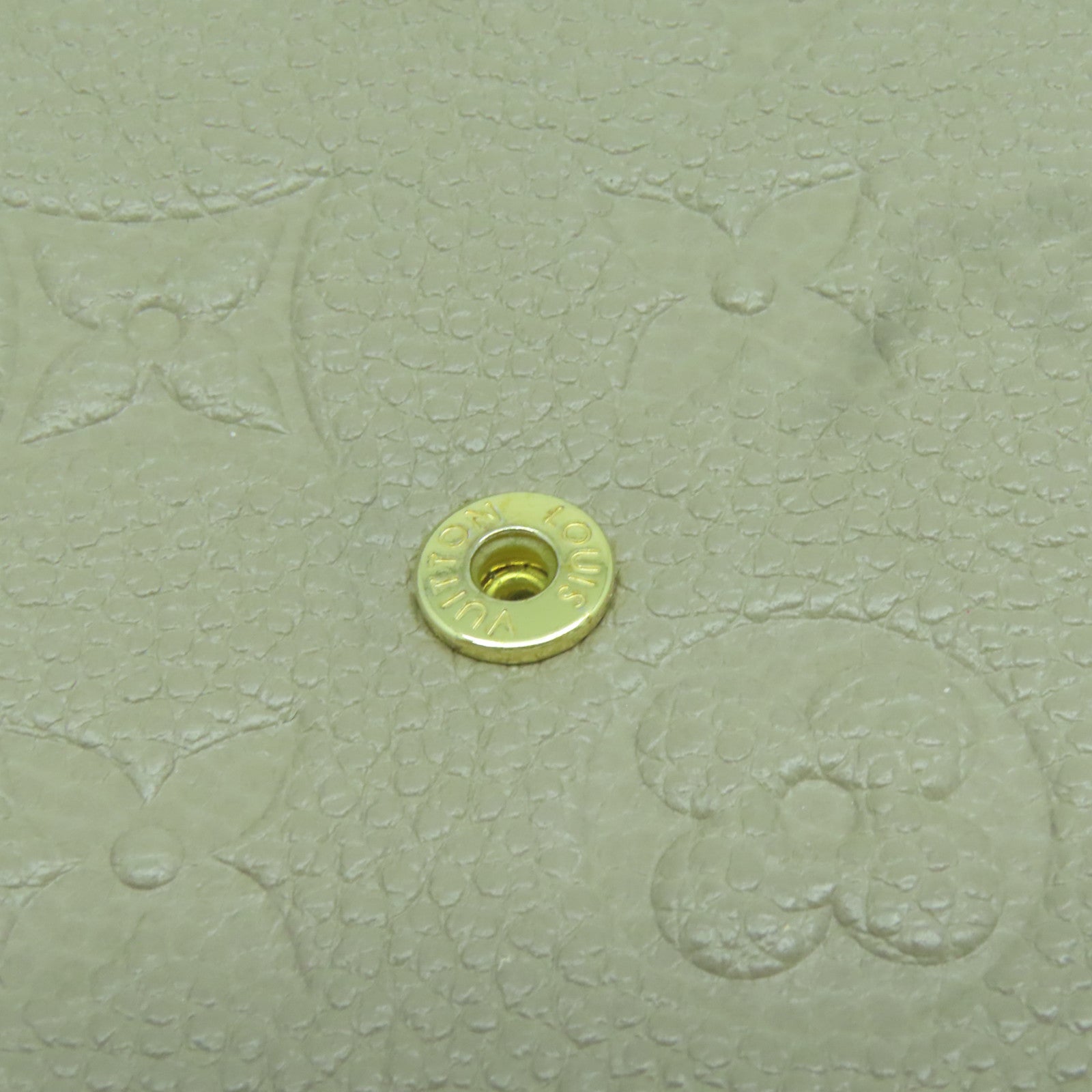 LOUIS VUITTON Monogram Empreinte Felicie Pochette金扣鏈帶肩背袋啡色