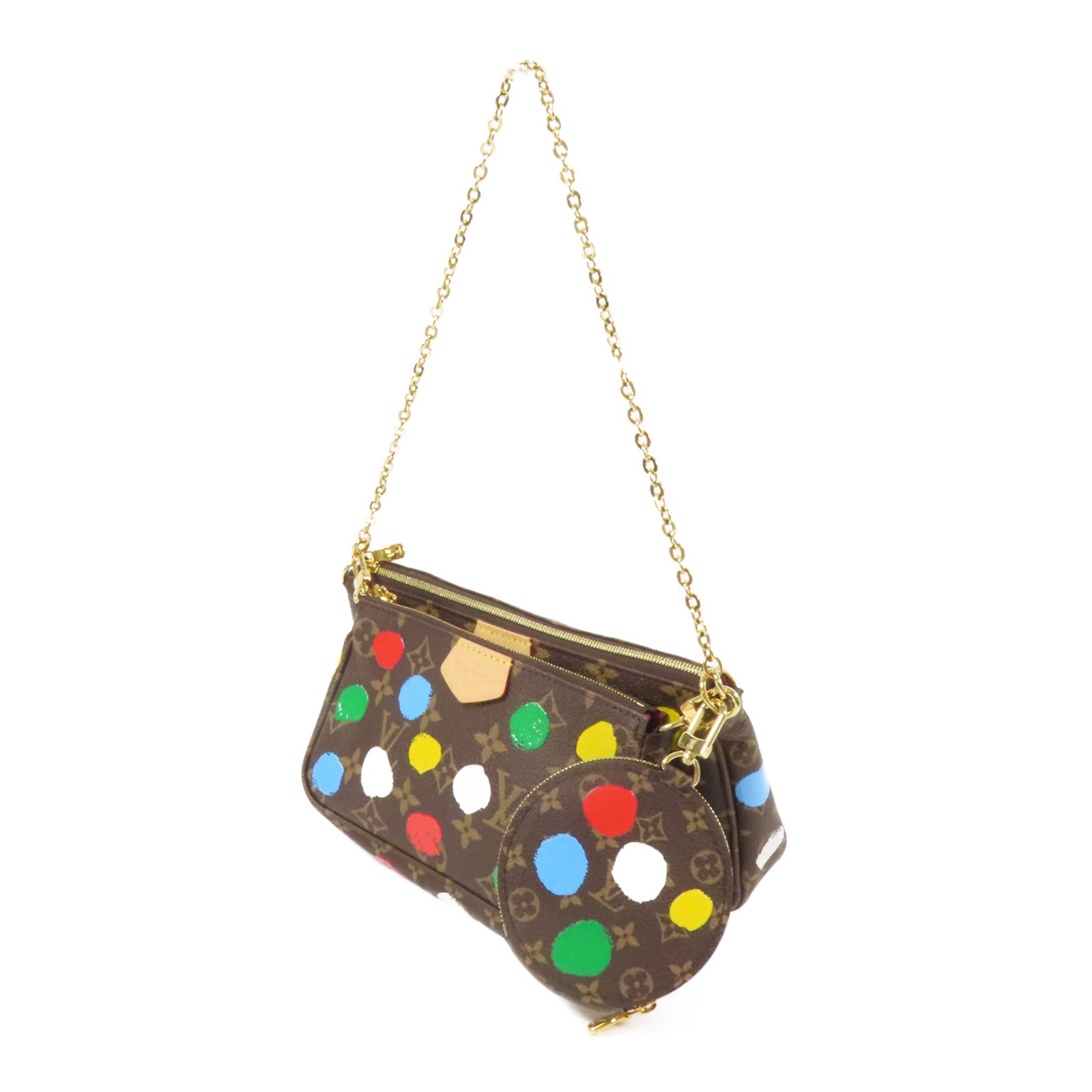 LOUIS VUITTON 【激減優惠】Monogram LV X YK Pochette金扣手挽肩背兩用袋
