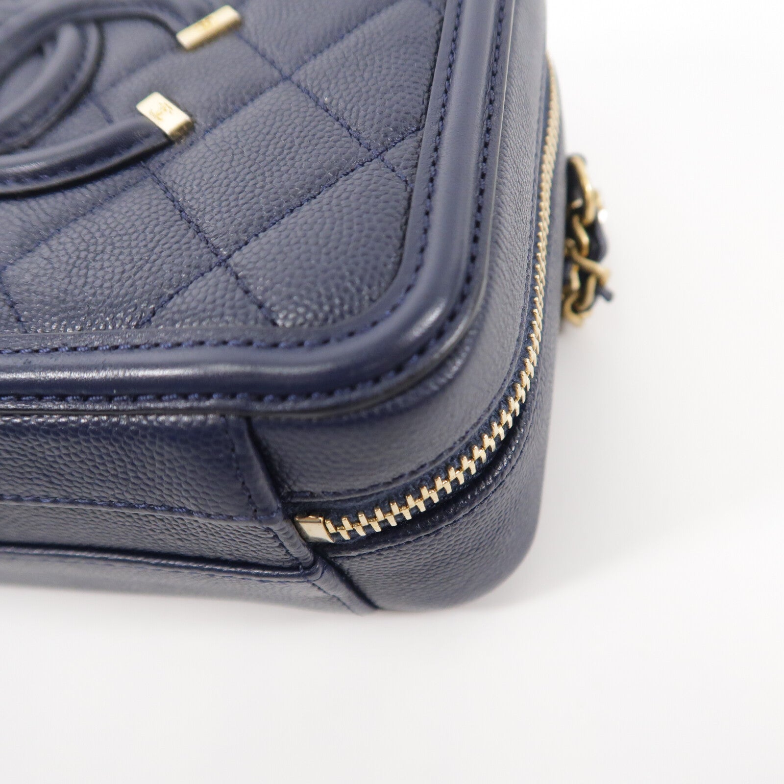 CHANEL 牛皮皮革Vanity Case鏈帶手挽肩背兩用袋