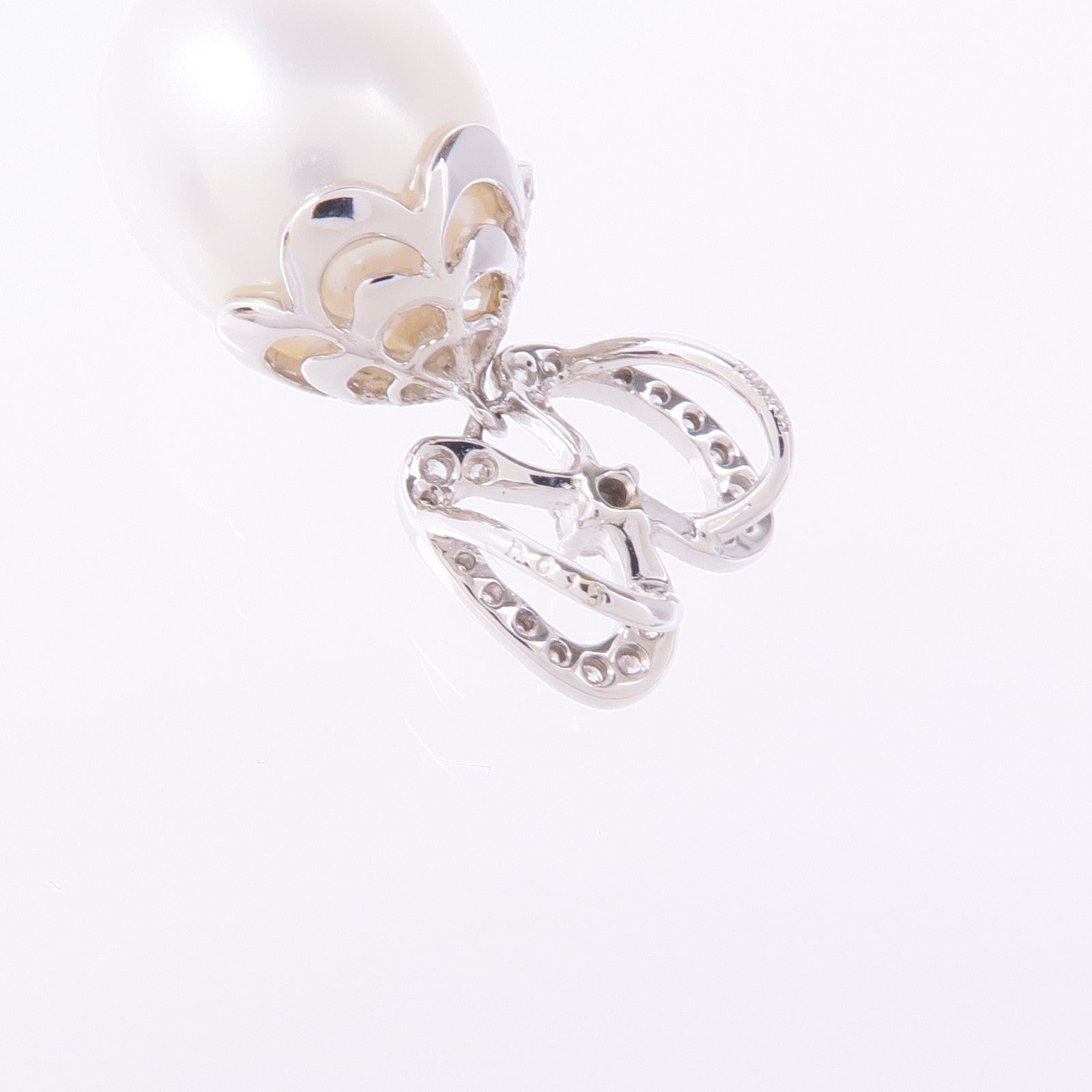 JEWELRY 18K白金Pearl Pendant Top珍珠/鑽石吊墜