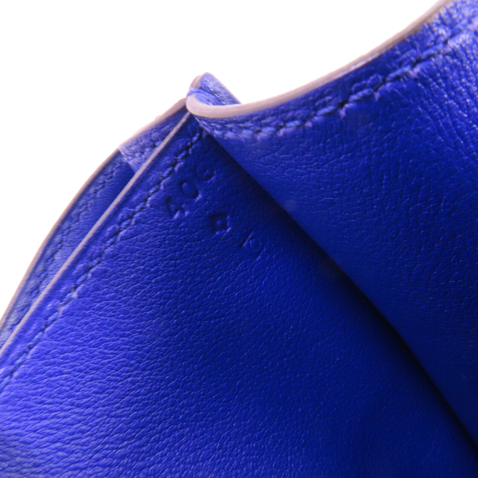 HERMES Swift皮革Constance 24銀扣肩背袋Blue Electric