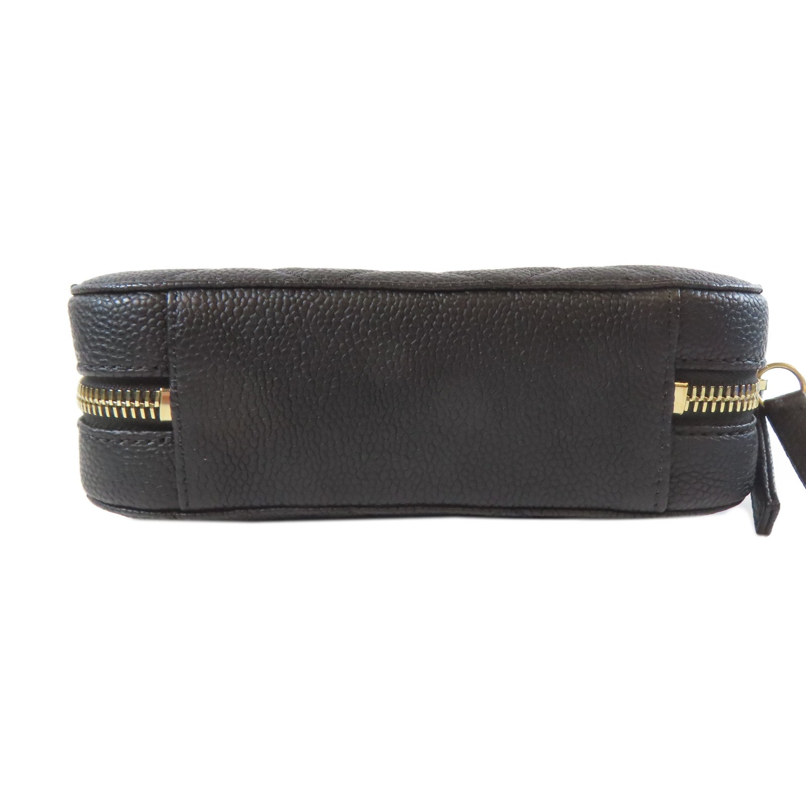 CHANEL 菱格Caviar皮革Waist Bag金扣腰包黑色