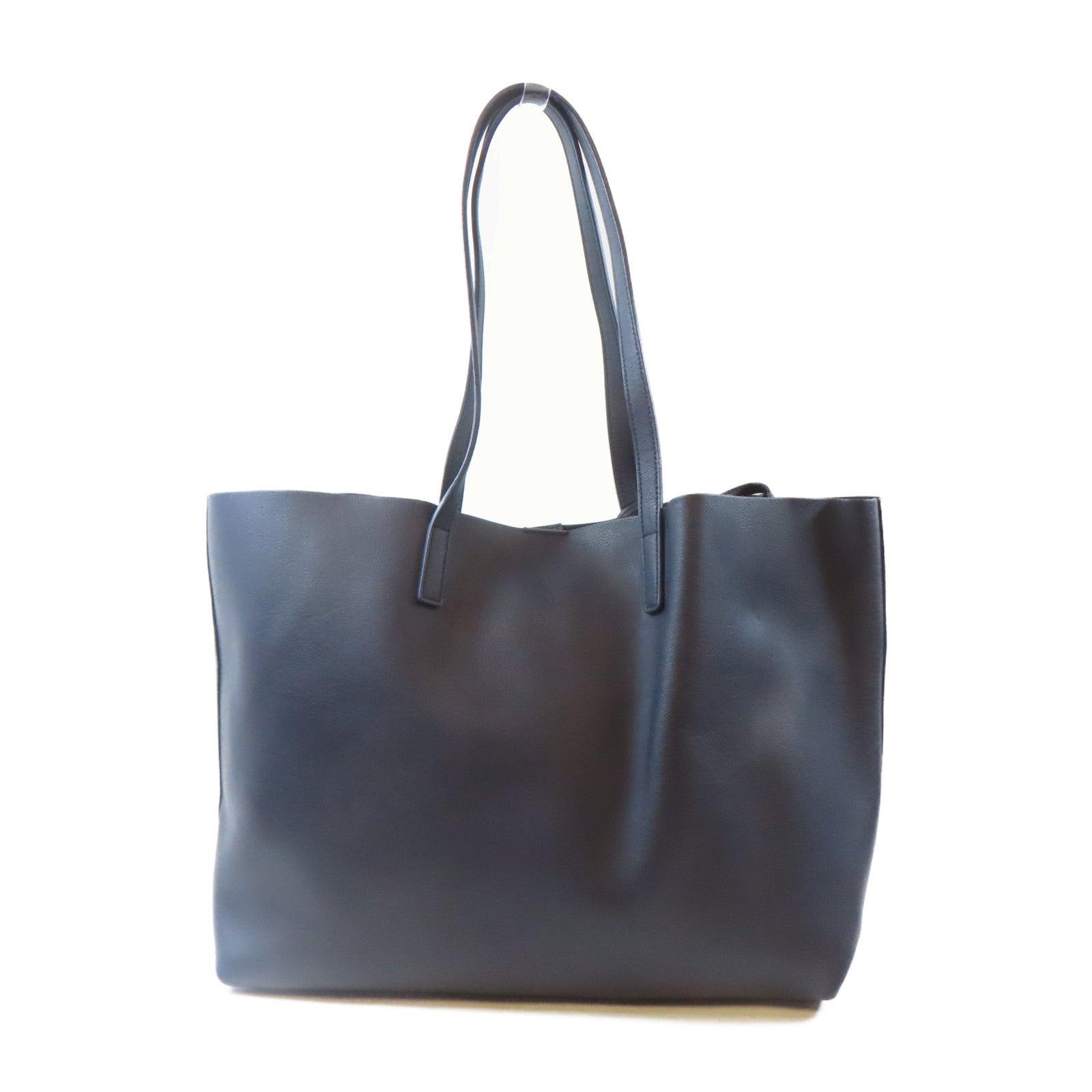 YVES SAINT LAURENT 牛皮皮革Tote Bag金扣肩背袋黑色