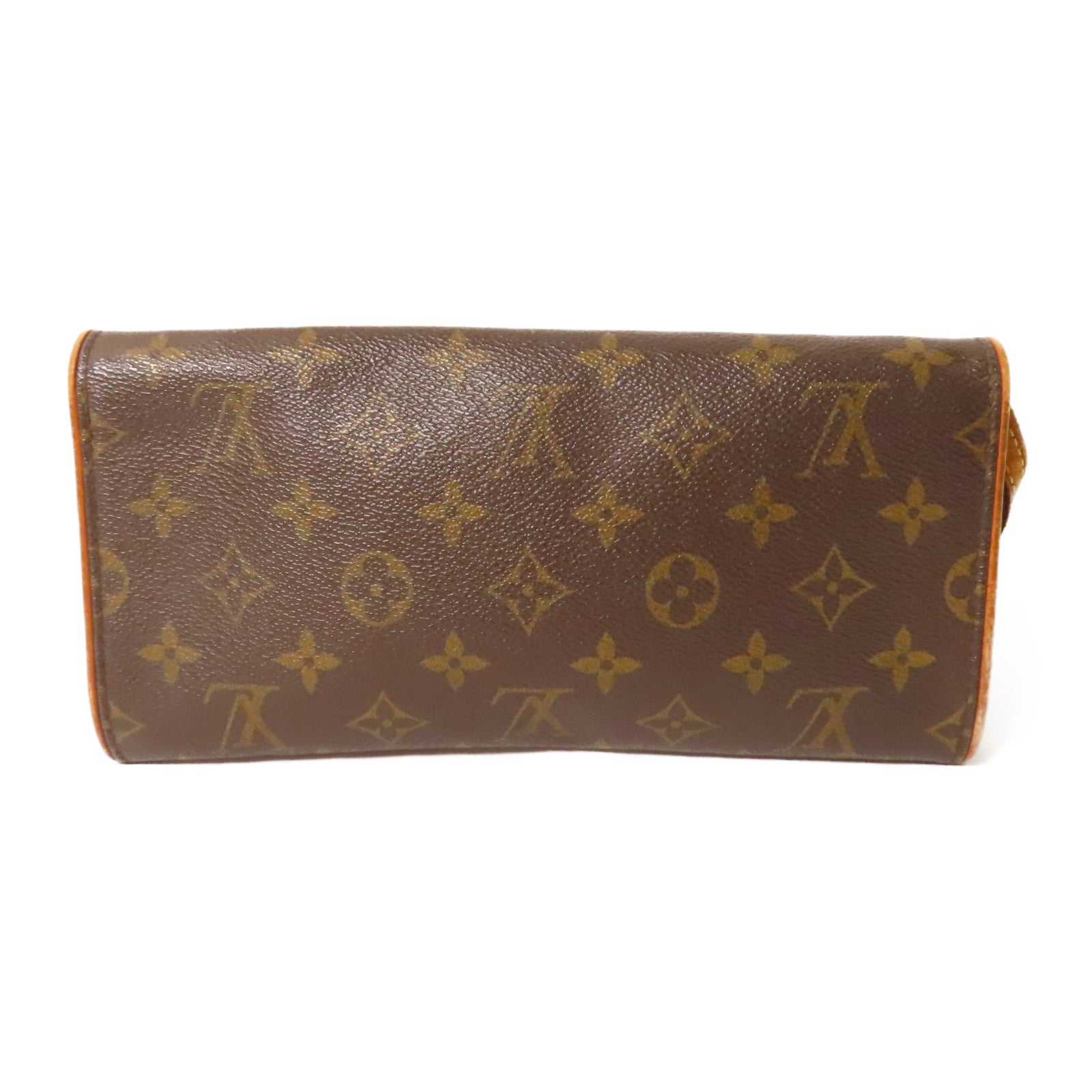 LOUIS VUITTON Monogram Pochette Twin GM金扣肩背袋啡色