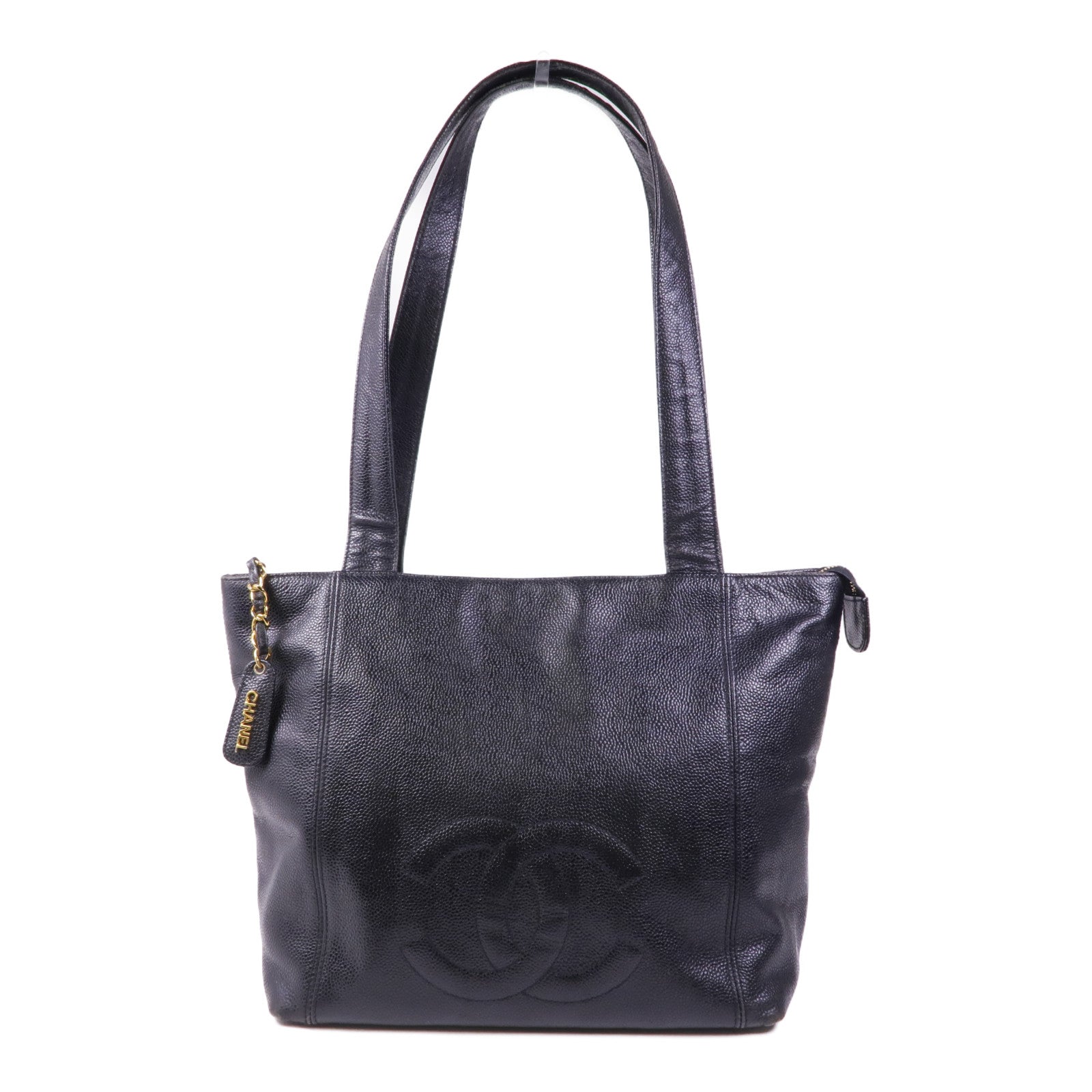 CHANEL 【激減優惠】牛皮皮革Shoulder Tote金扣肩背袋/手挽袋