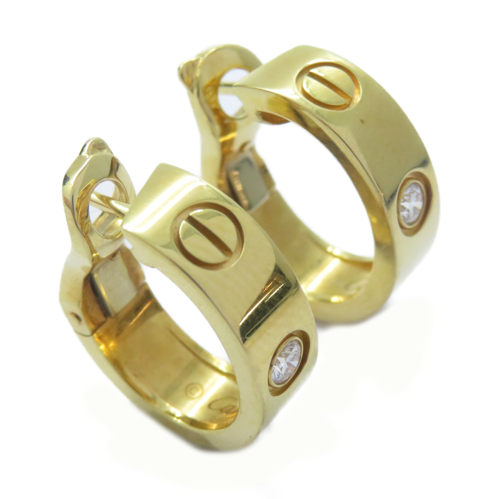 CARTIER 18K金Love Diamond Earrings鑽石耳環