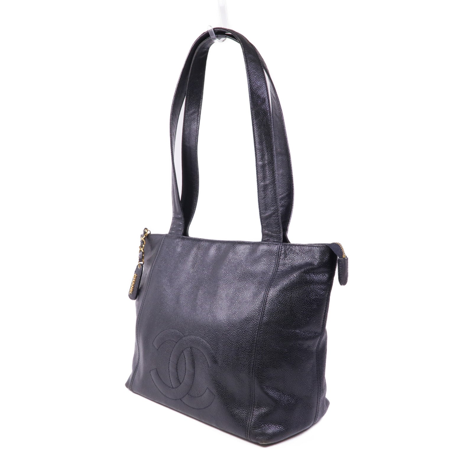 CHANEL 牛皮皮革Shoulder Tote金扣肩背袋/手挽袋