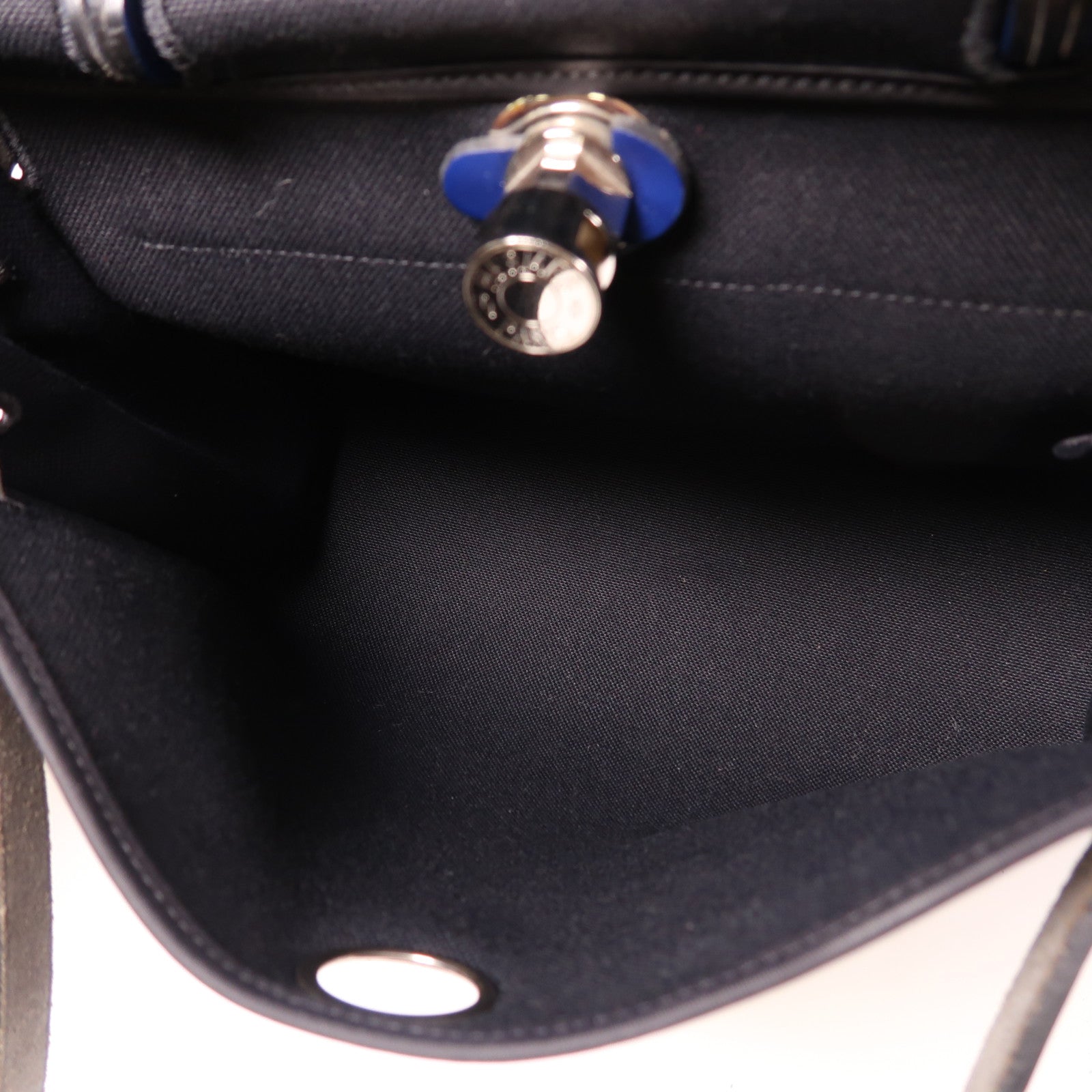 HERMES 帆布Herbag PM銀扣手挽肩背兩用袋