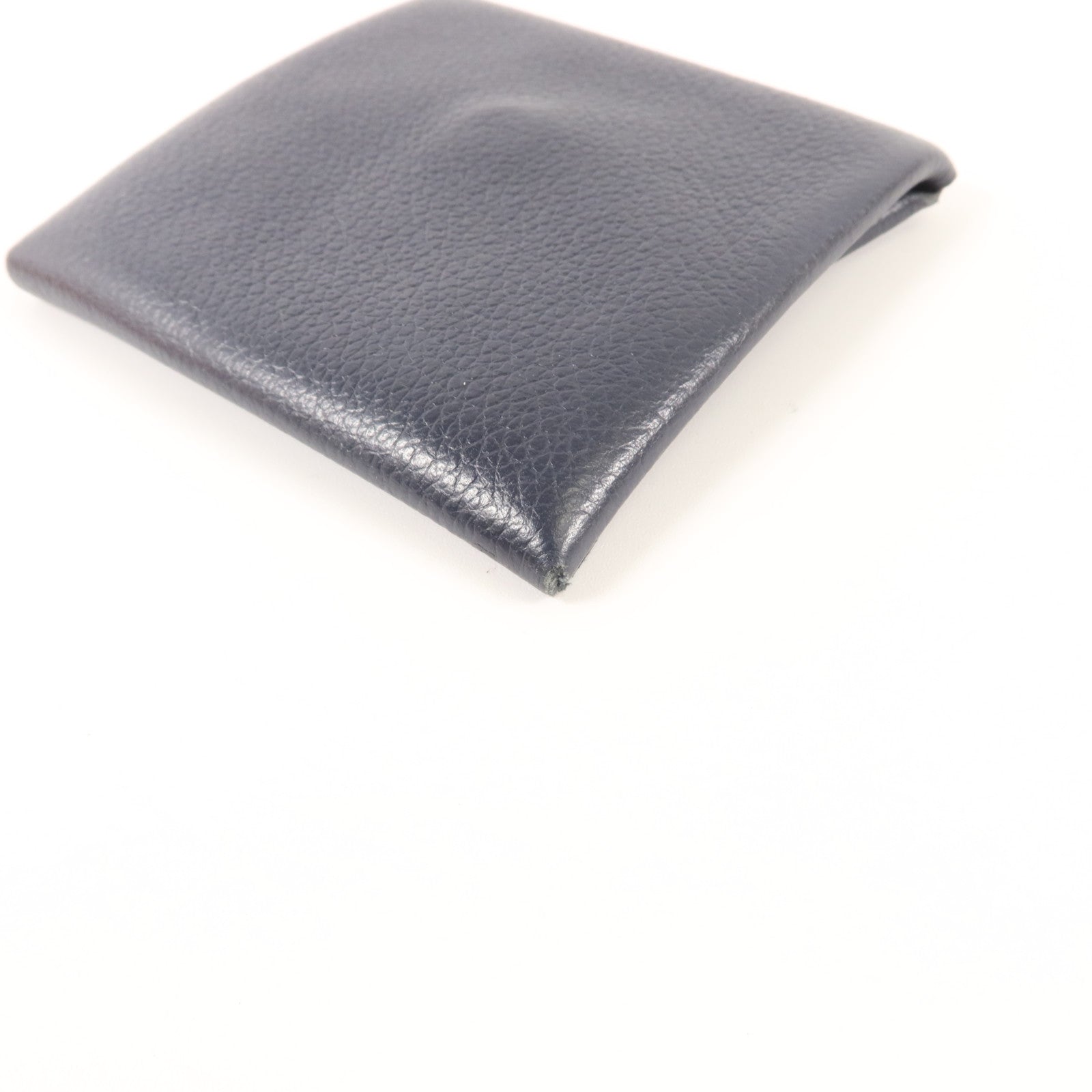 HERMES Evercolor皮革Bastia零錢包Bleu Nuit