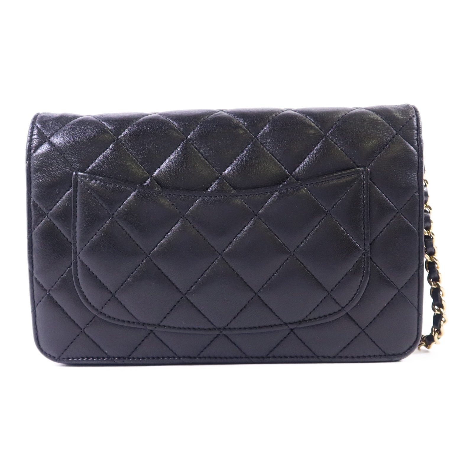 CHANEL 羊皮皮革WOC Wallet On Chain金扣鏈帶肩背袋