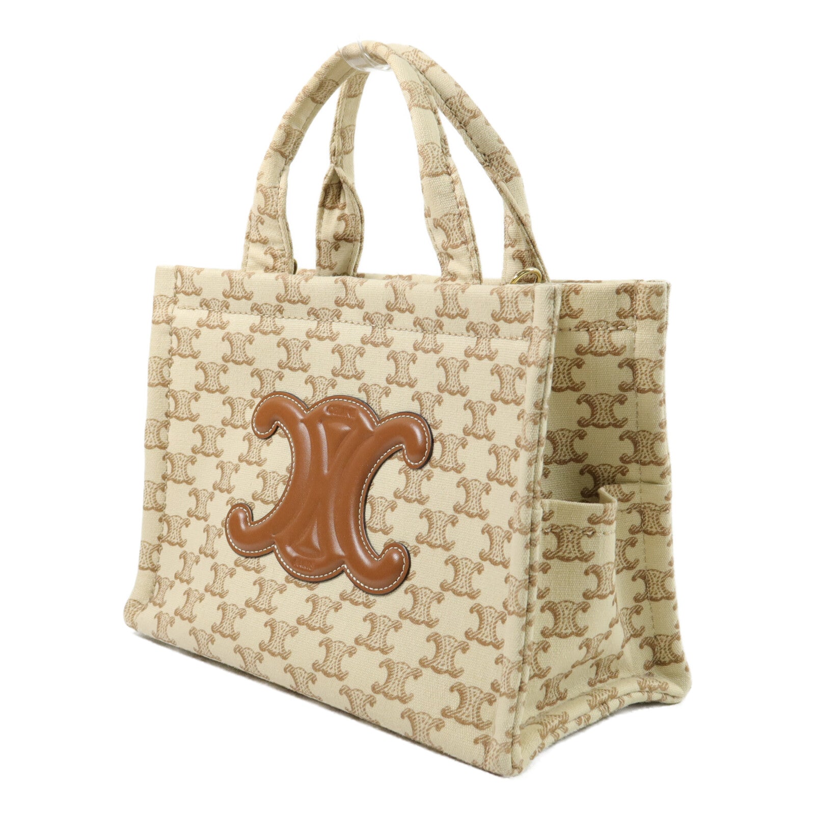 CELINE 帆布Small Cabas Thais手挽肩背兩用袋