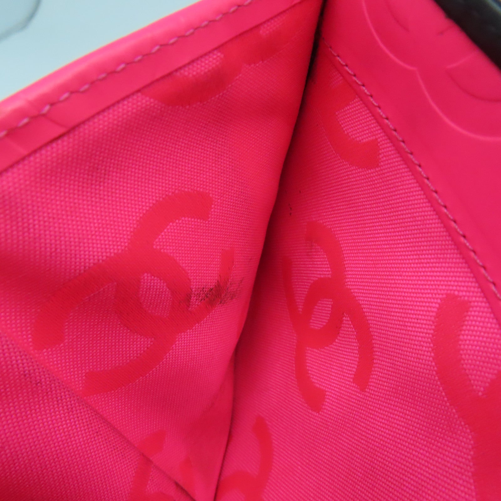 CHANEL 菱格牛皮皮革Cambon Line Wallet銀扣錢包黑色