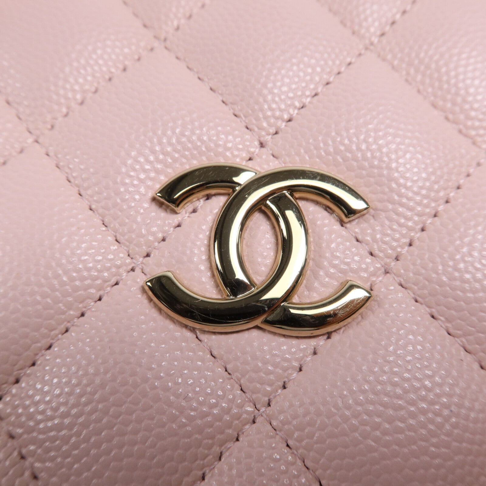 CHANEL 牛皮皮革Shoulder Bag金扣鏈帶肩背袋