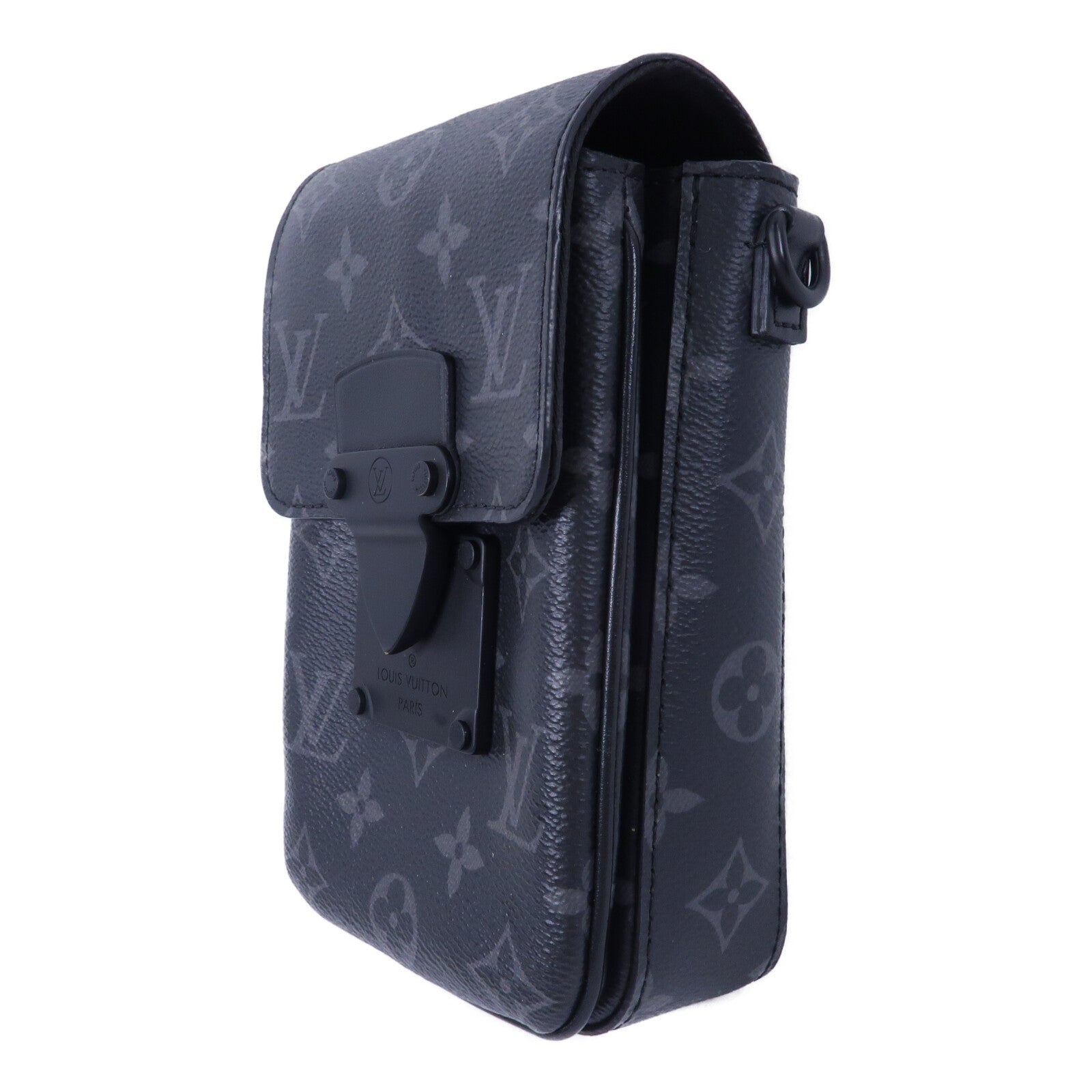LOUIS VUITTON Monogram Eclipse S-Lock Vertical肩背袋