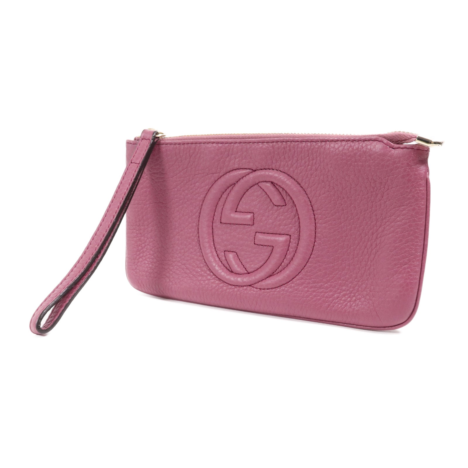 GUCCI 牛皮皮革Pouch金扣手拿包
