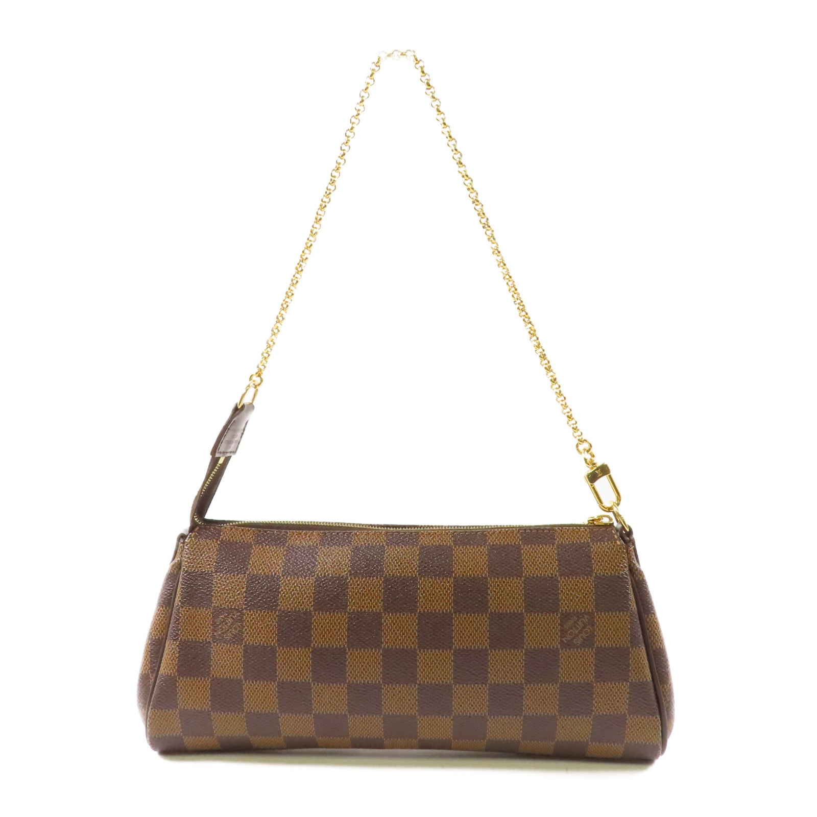 LOUIS VUITTON Damier Eva金扣手挽肩背兩用袋棕色