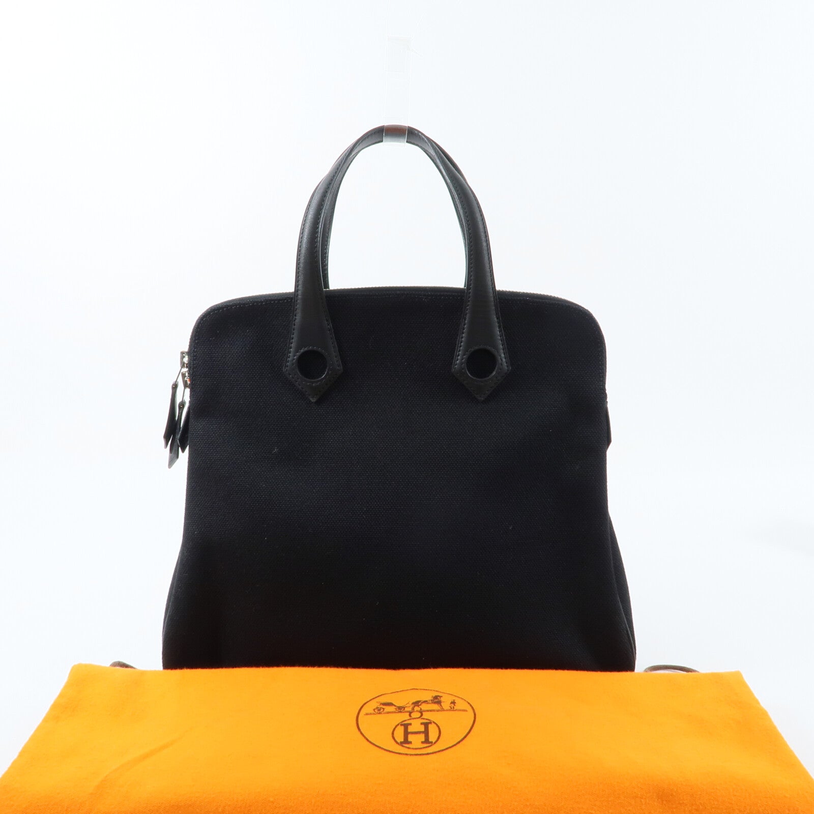 HERMES 帆布Sac Ybou PM手挽袋Noir