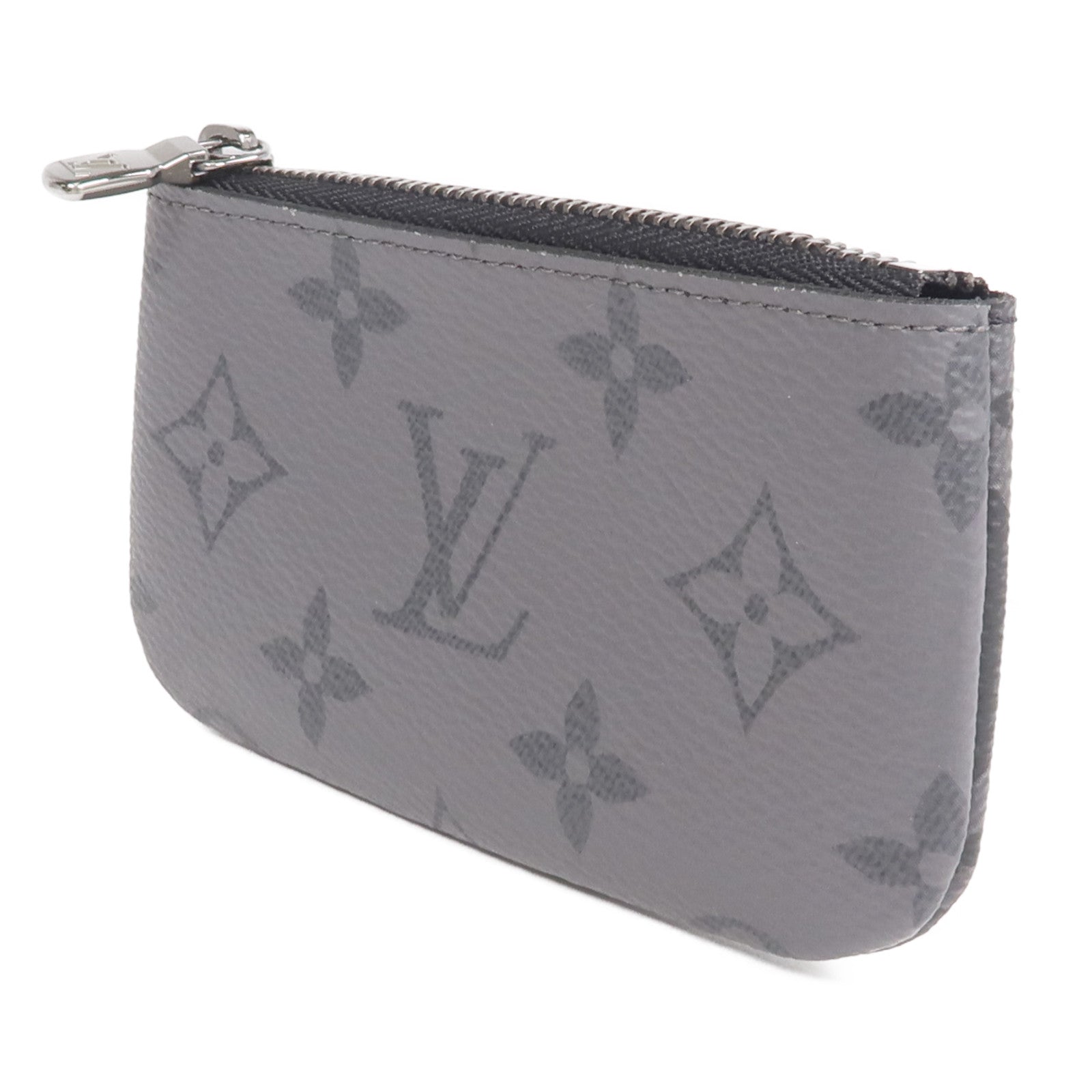 LOUIS VUITTON Monogram Eclipse Reverse Key Pouch銀扣零錢包