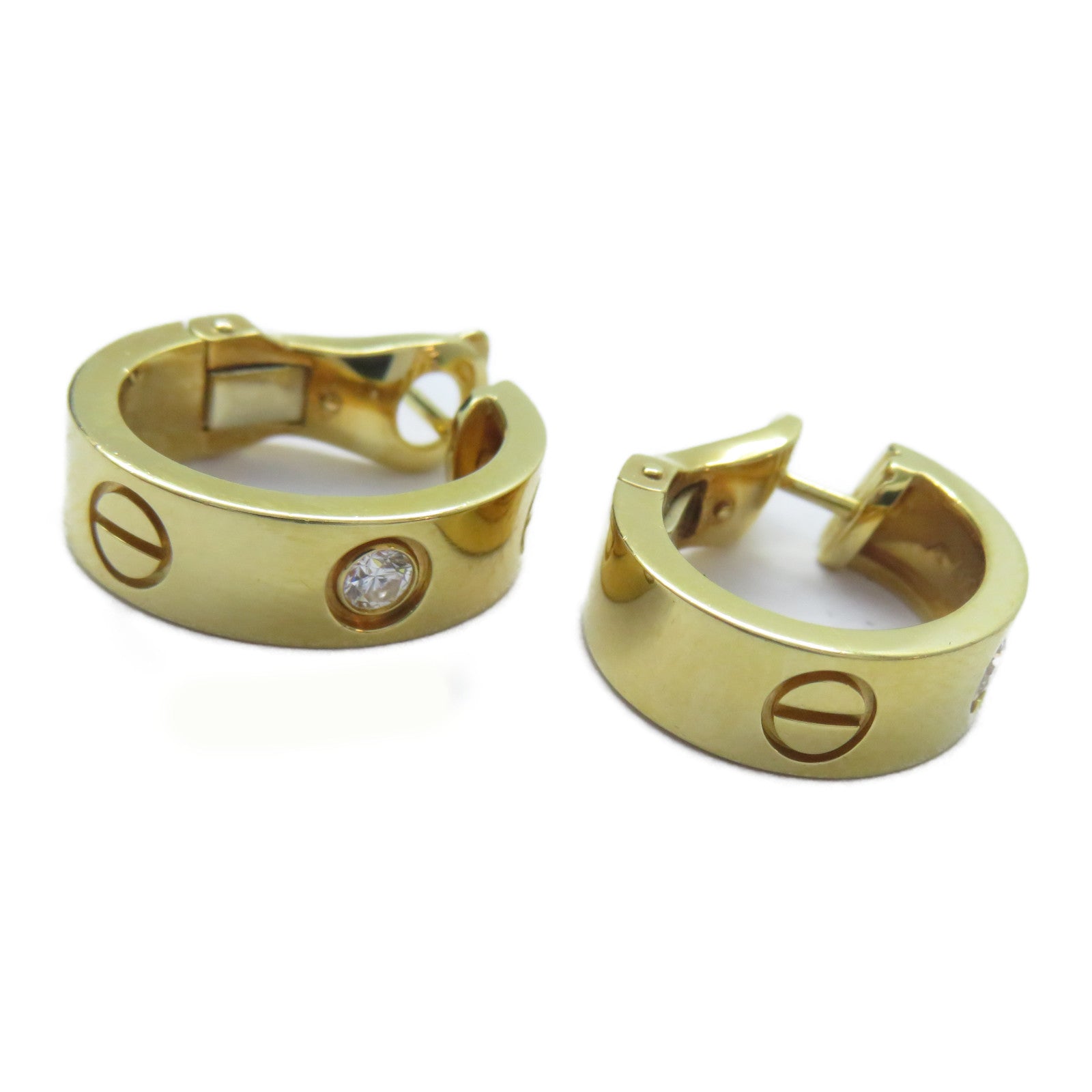 CARTIER 18K金Love Diamond Earrings鑽石耳環