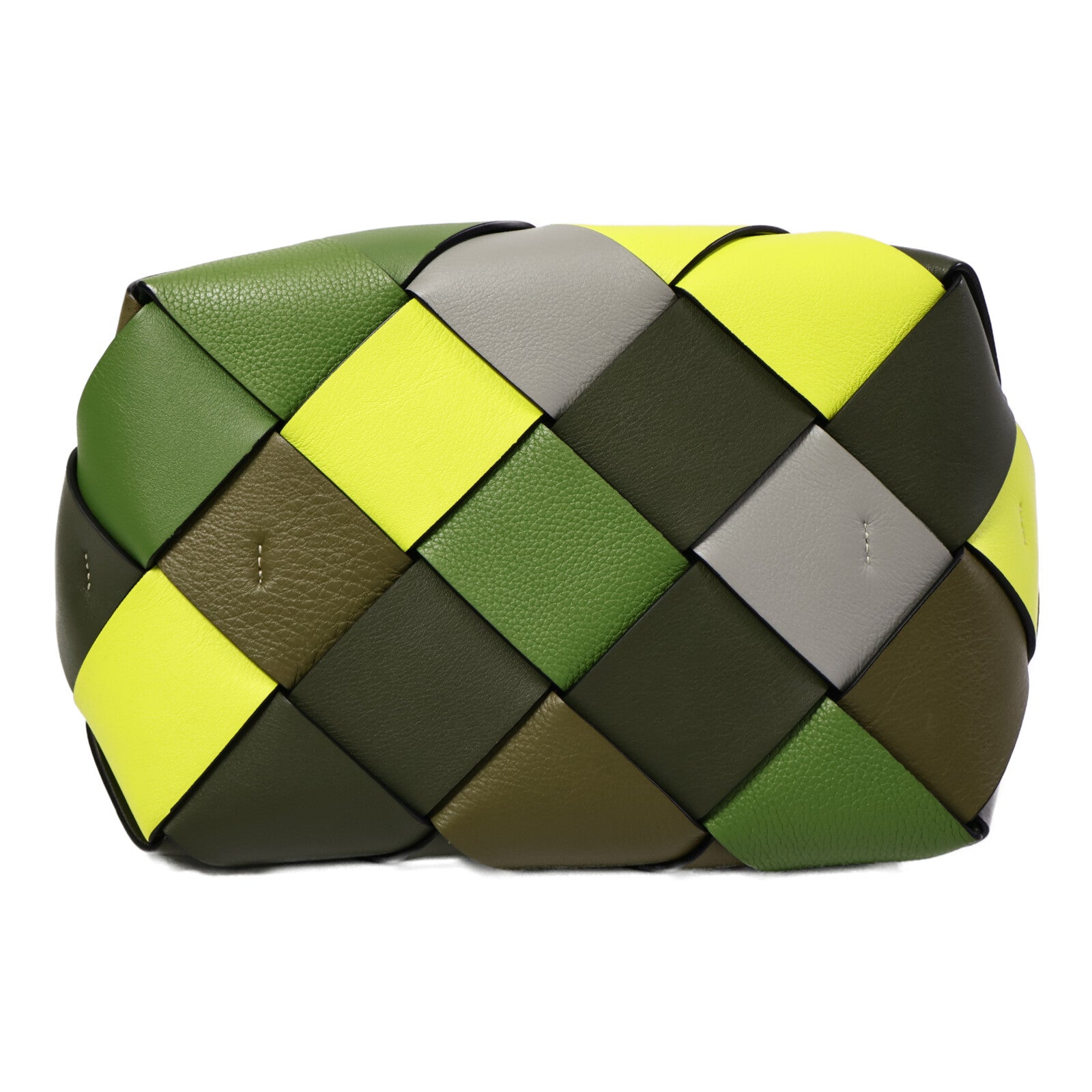LOEWE 牛皮皮革Woven Basket手挽肩背兩用袋