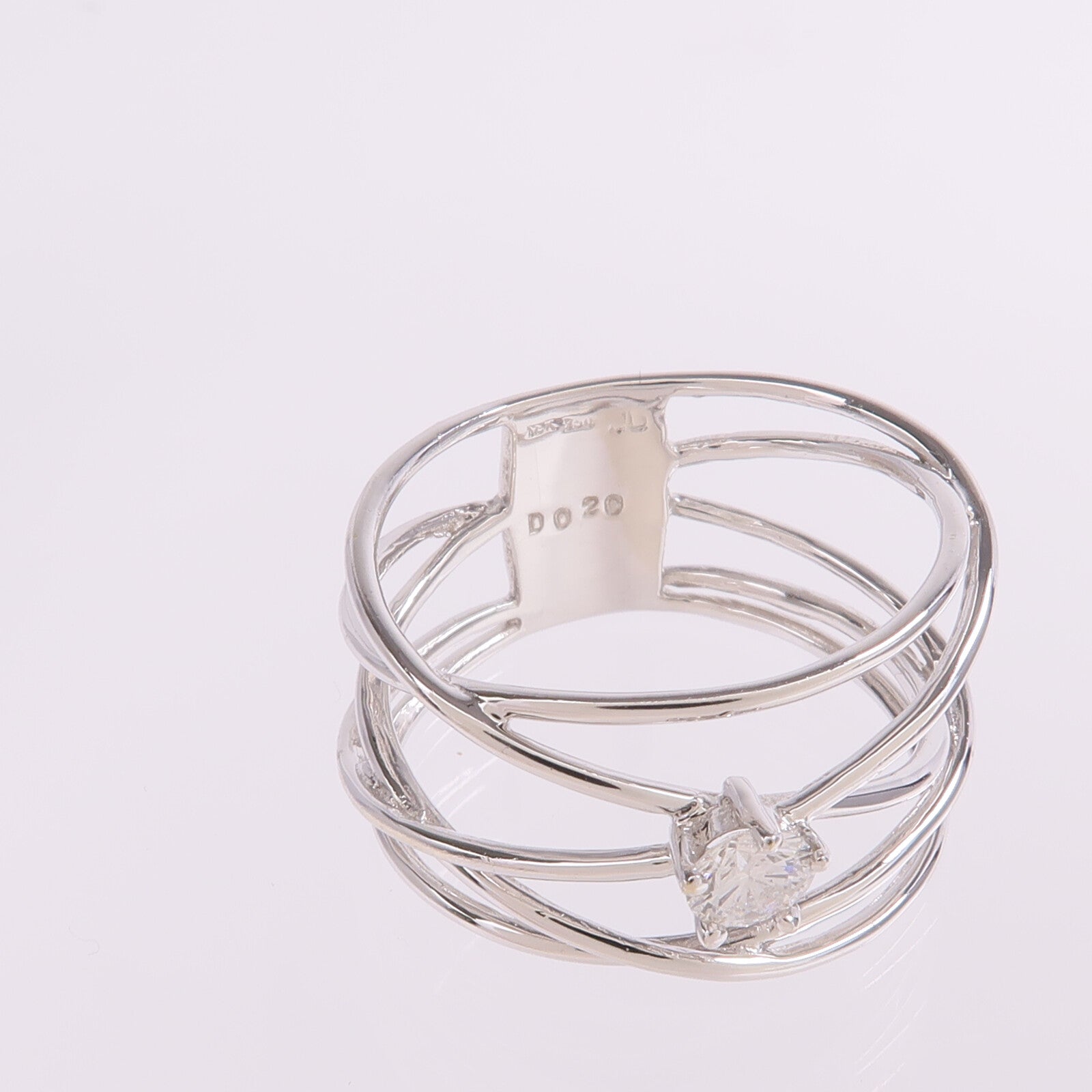 JEWELRY 【激減優惠】18K白金Diamond Ring鑽石戒指US#6