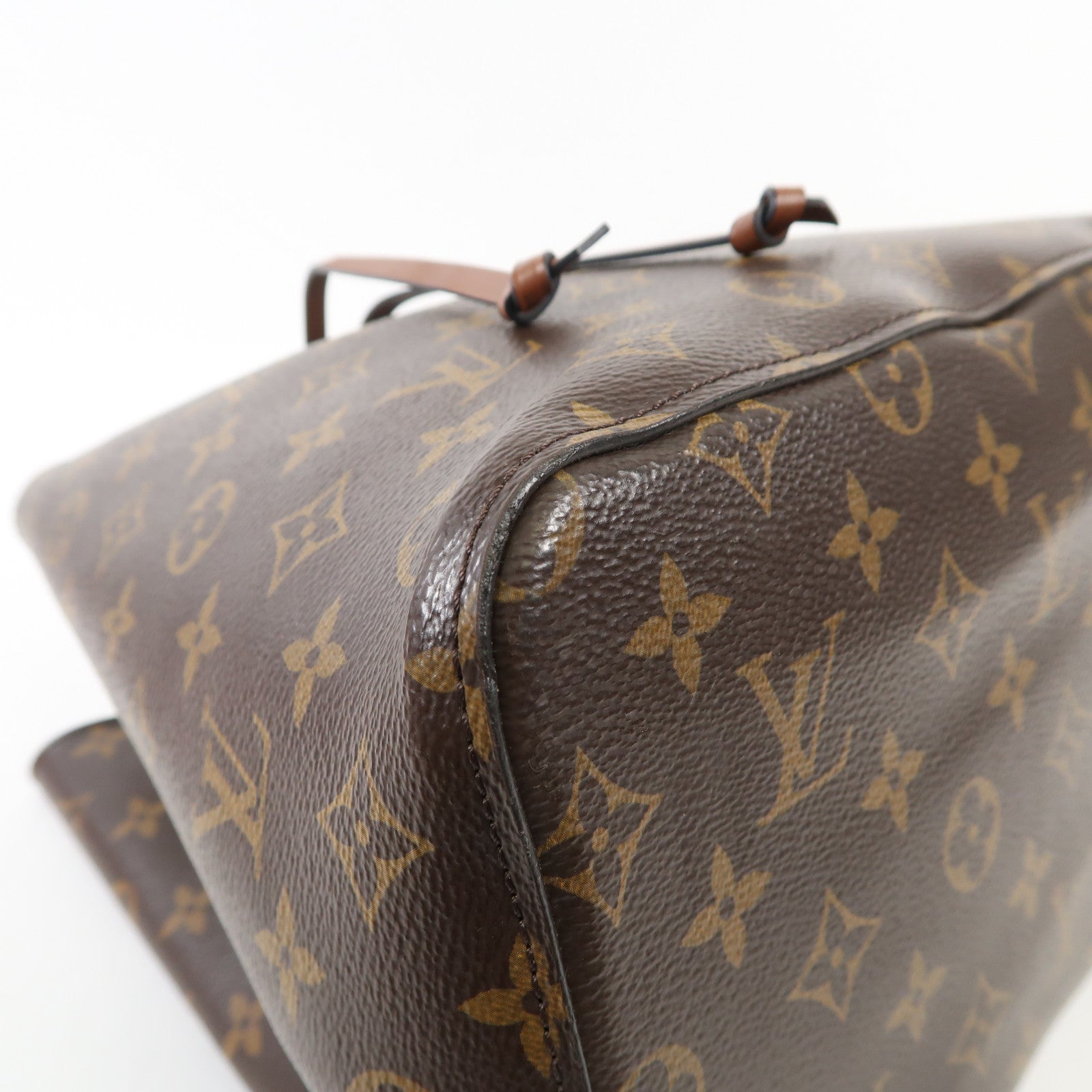 LOUIS VUITTON Monogram NeoNoe MM金扣肩背袋棕色