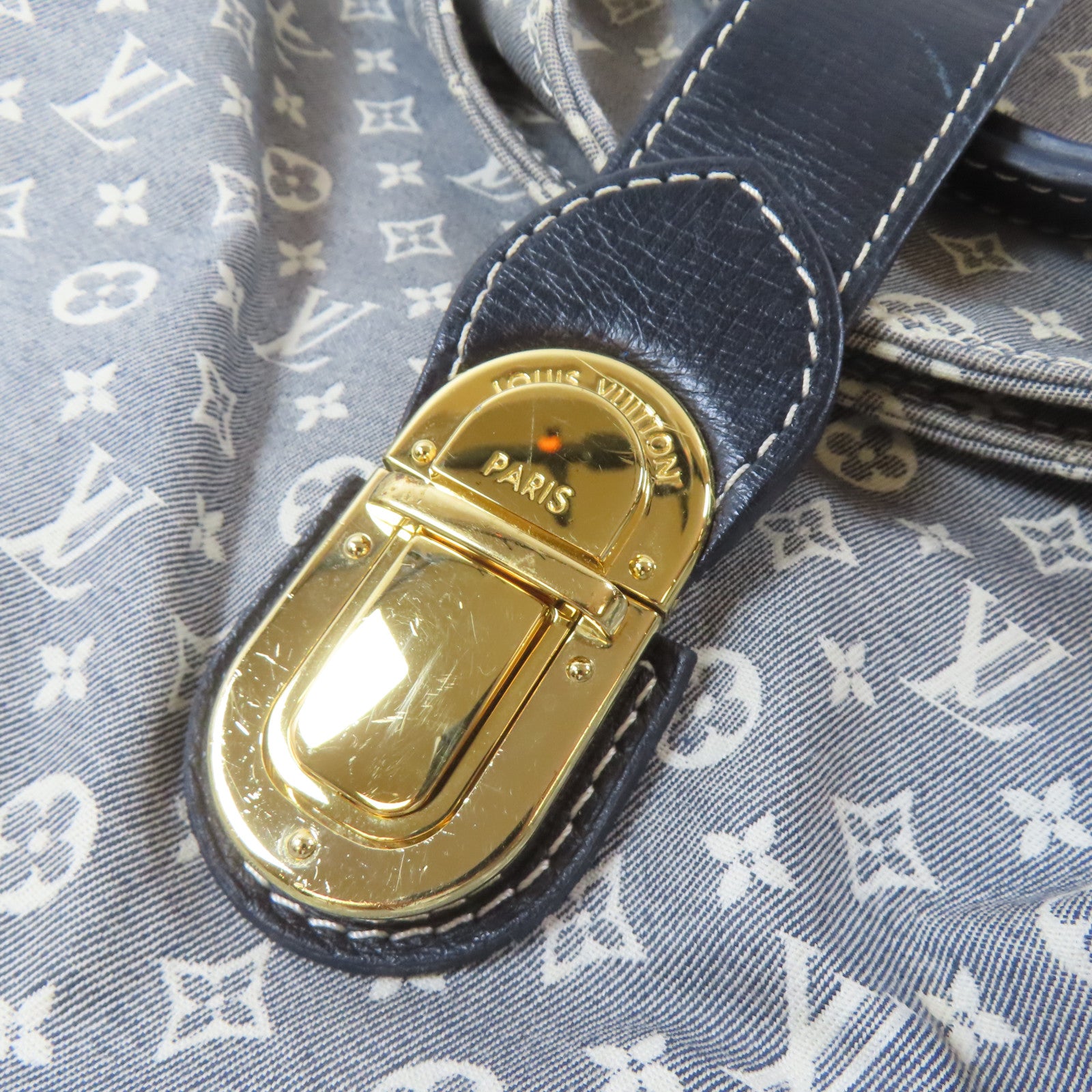 LOUIS VUITTON Monogram Idylle Mini Romance金扣肩背袋灰色
